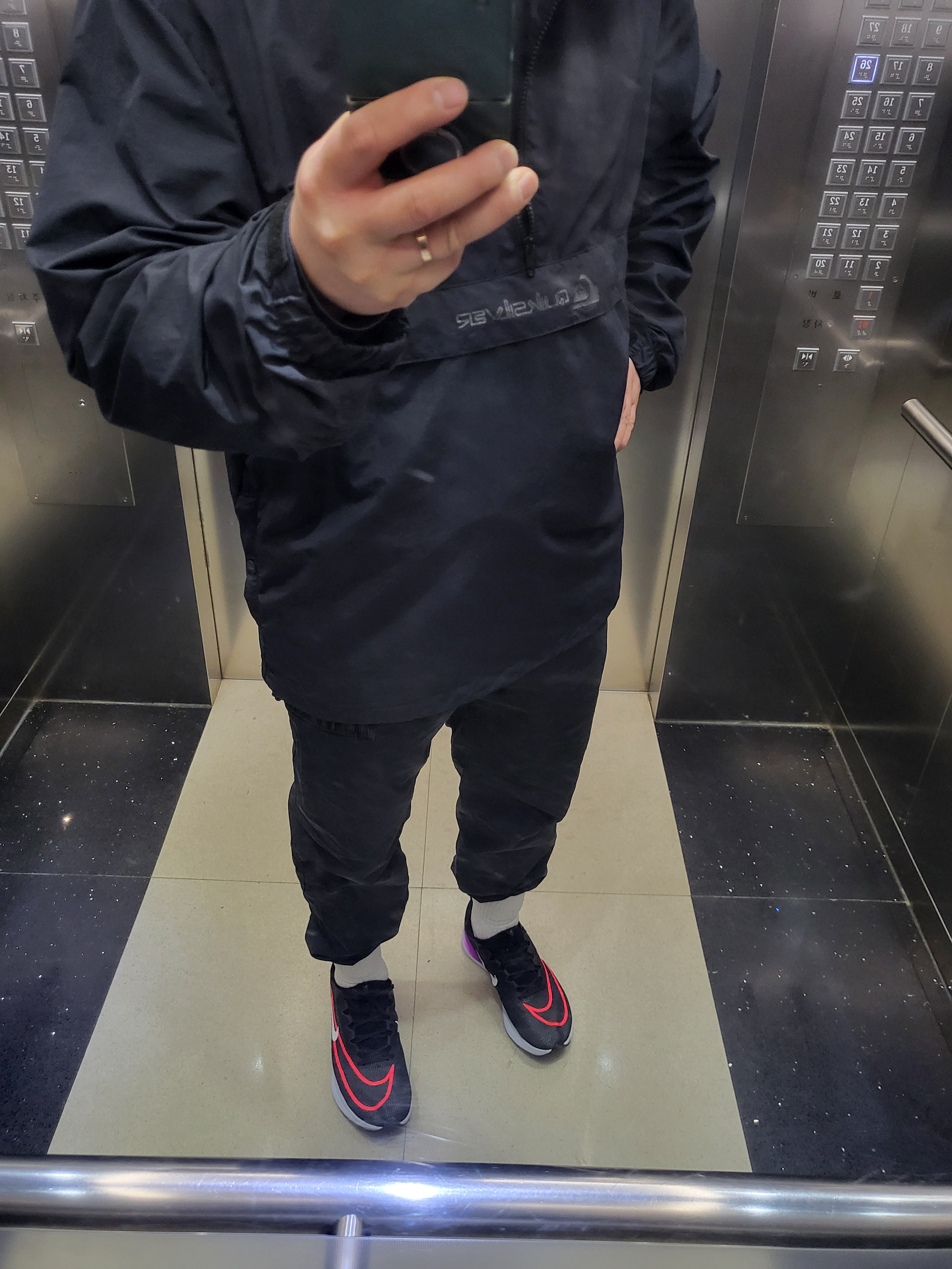 Nike Zoom Fly 4 Black Anthracite 착용 스타일