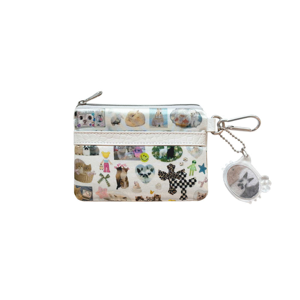 USM25BAG3 Unsteadymarket Collage Mini Wallet