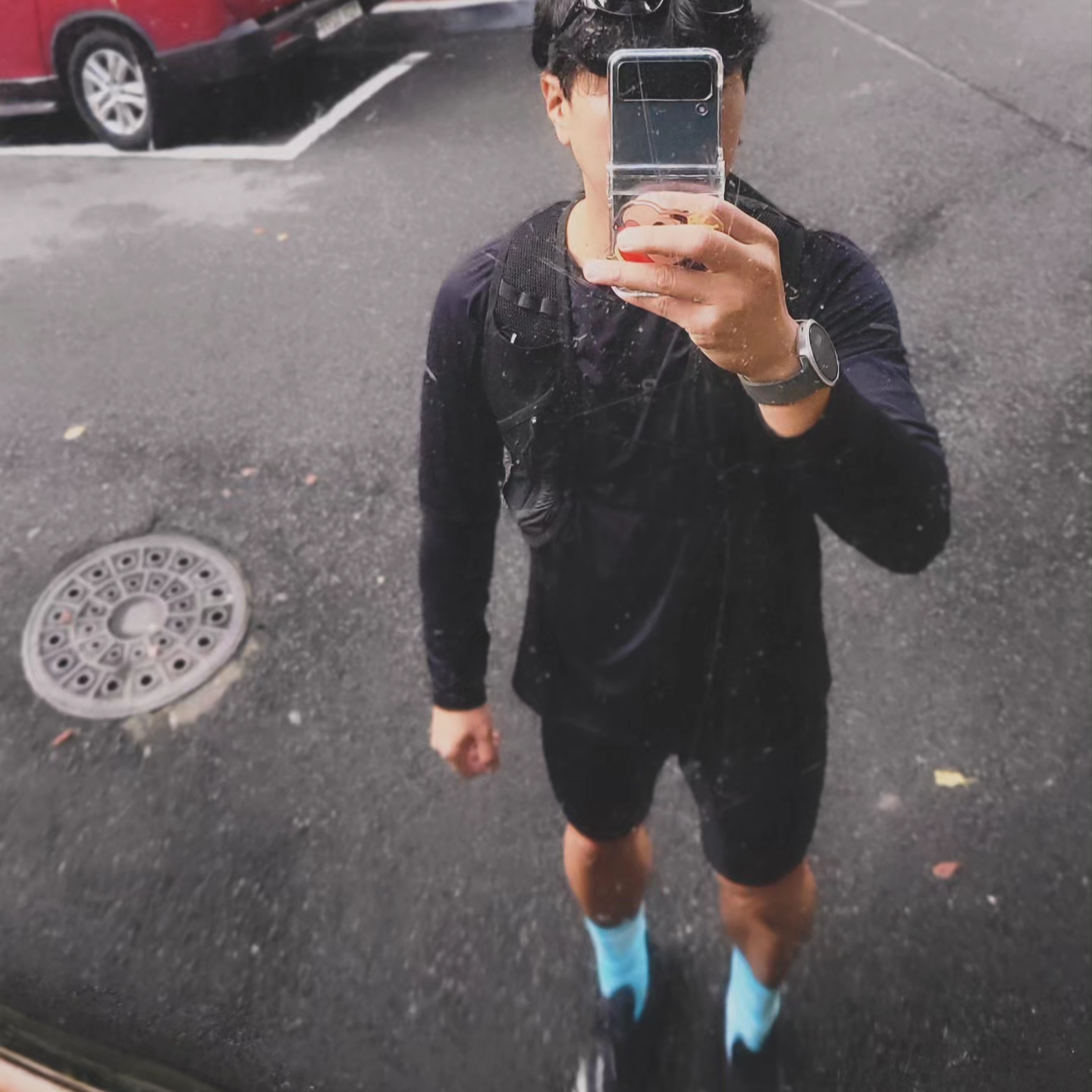 Nike Everyday Plus Cushioned Tie-Dye Crew Socks Multi Color (2 Pack/Korean Ver.) 착용 스타일 - 4