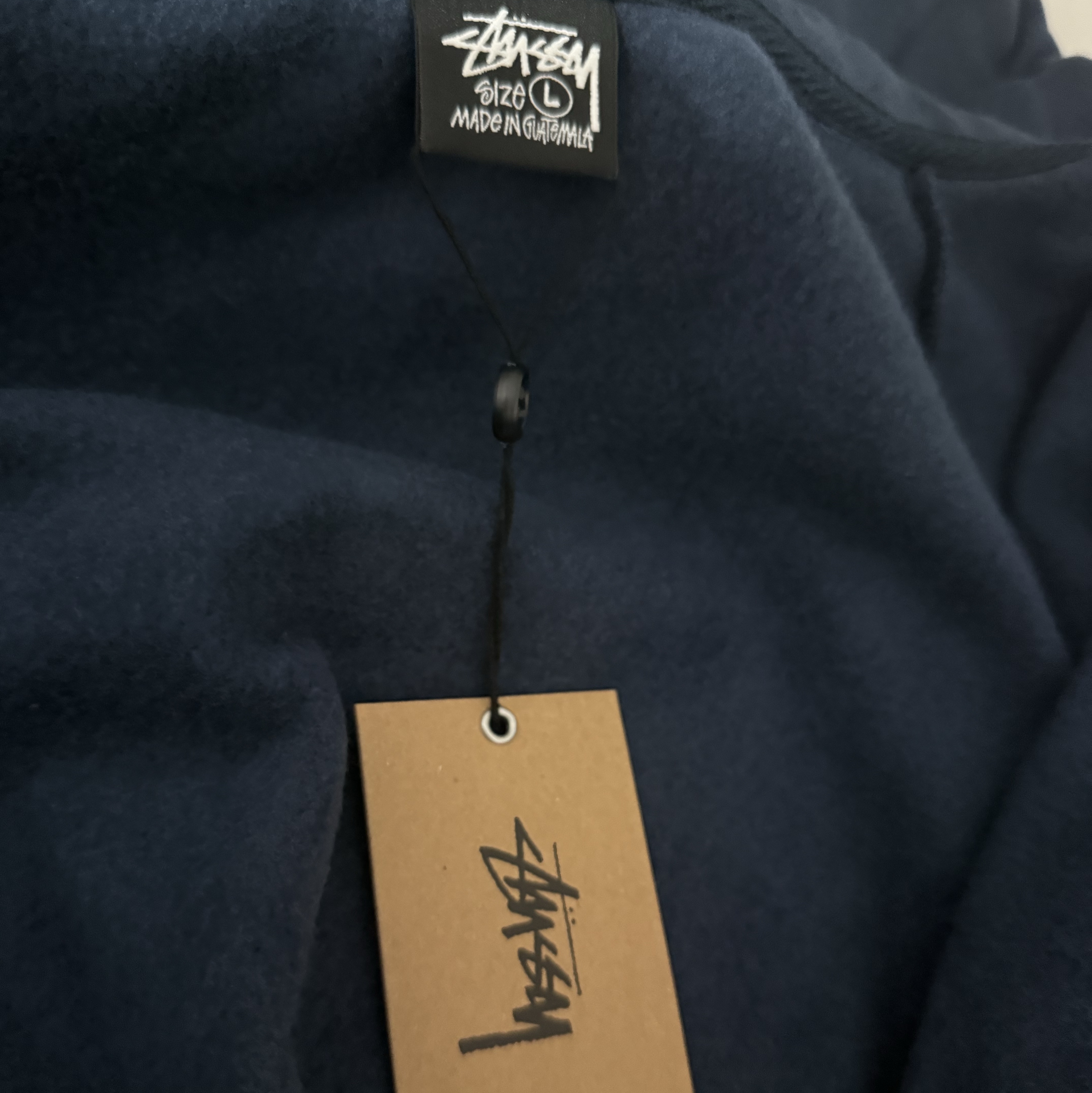 Stussy Basic Stussy Zip Hoodie Navy 2024, 2025 착용 스타일 - 4