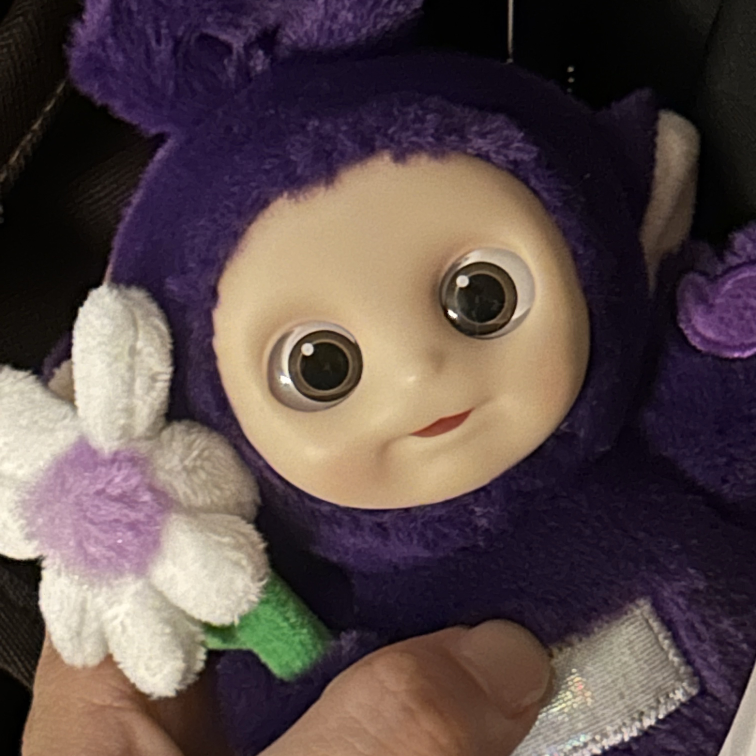 Pop Mart Teletubbies Say Hello Series Figures Sealed Case Tinky Winky's Chill Flower (Opened Case) 착용 스타일