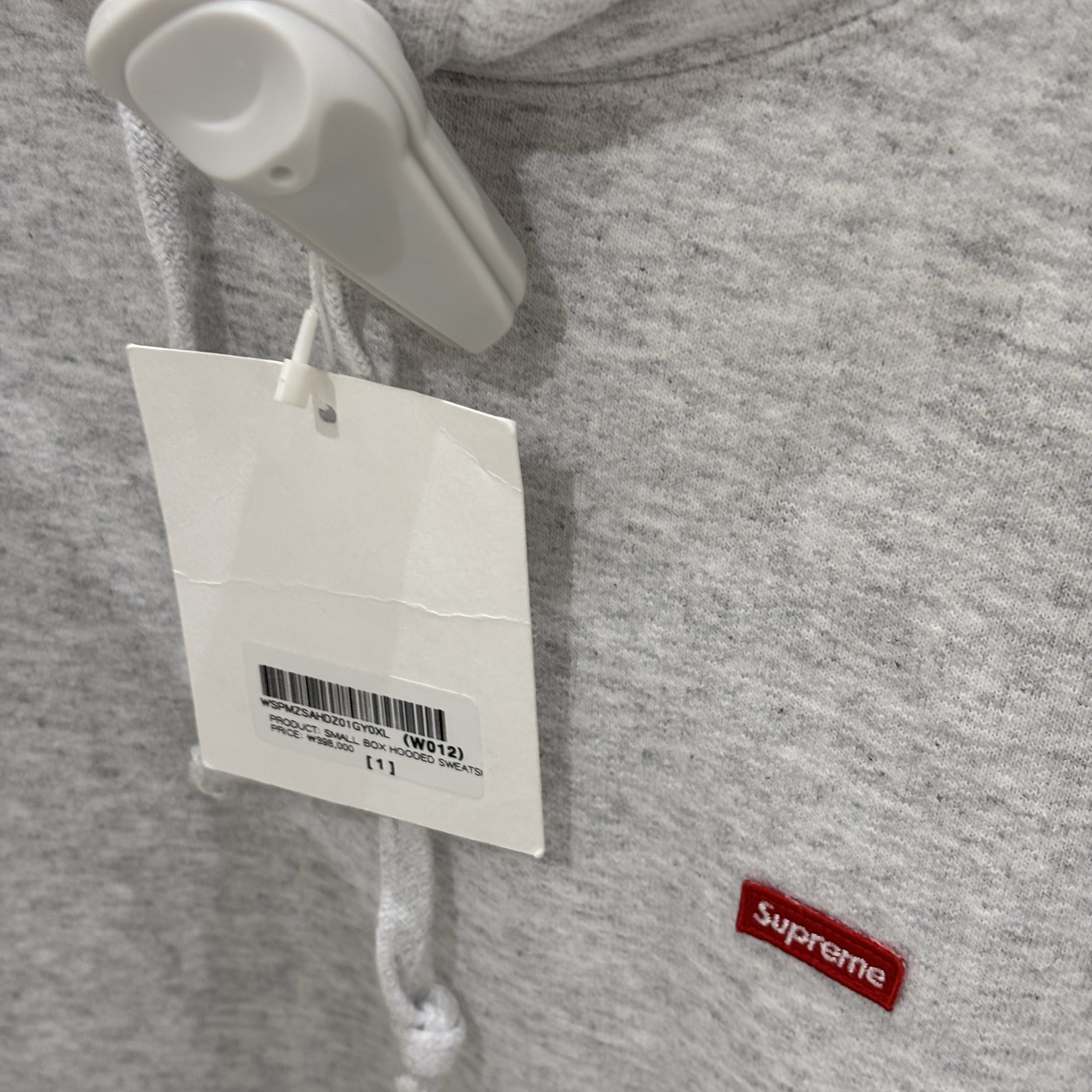 Supreme Small Box Hooded Sweatshirt Ash Grey - 24SS 착용 스타일