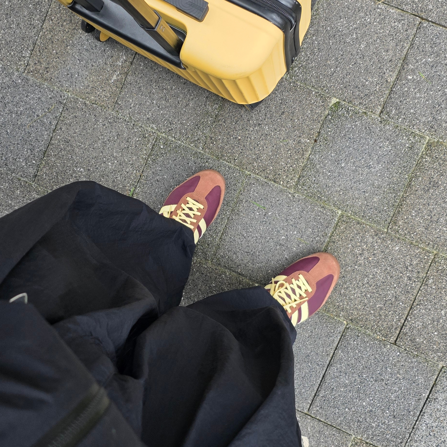 (W) Adidas SL 72 OG Maroon Almost Yellow 착용 스타일