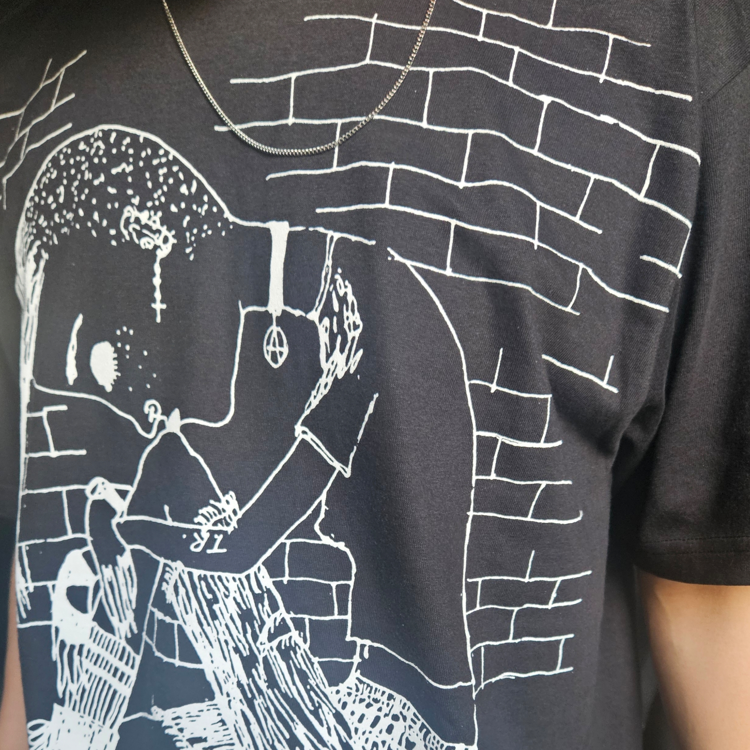 Supreme x Y's by Yohji Yamamoto Thinker T-Shirt Black - 25FW 착용 스타일