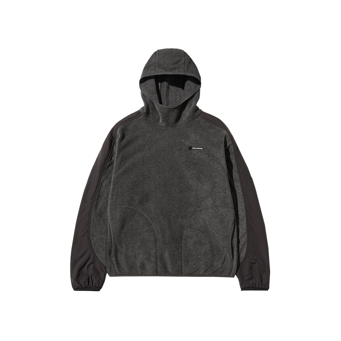 피지컬 디파트먼트 나일론 믹스 플리스 후드 차콜(Phyps Dept Nylon Mix Fleece Hoodie Charcoal)