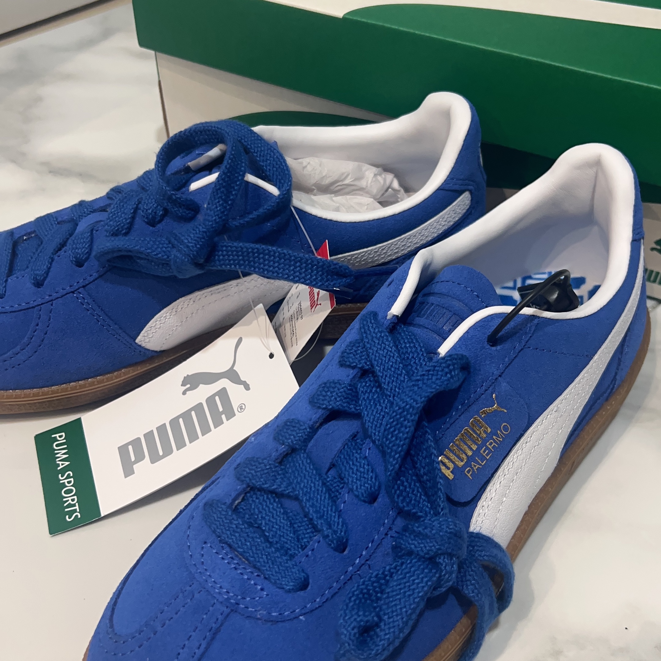 Puma Palermo Cobalt Glaze White 착용 스타일 - 1