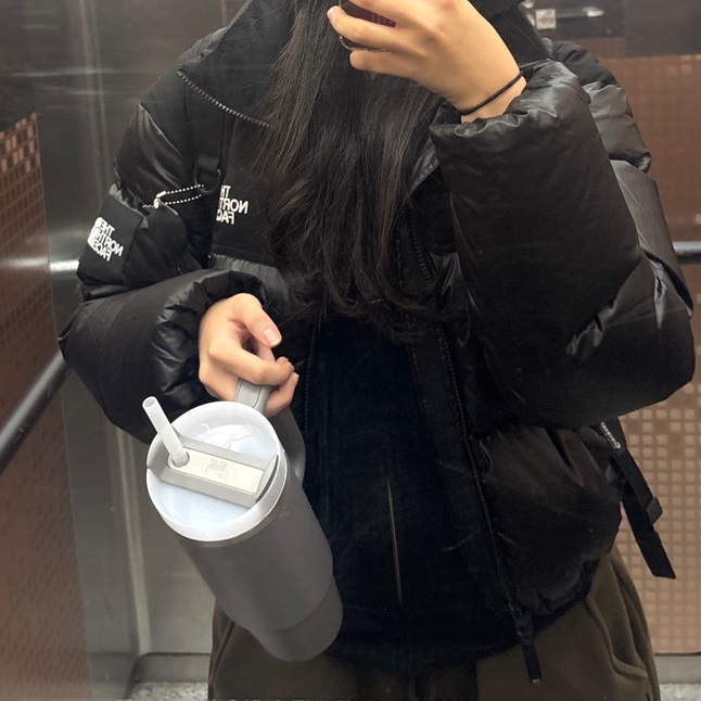 (W) The North Face White Label Novelty Nuptse Down Jacket Real Black, Stanley The Quencher H2.0 FlowState Tumbler 887ml Ash 착용 스타일