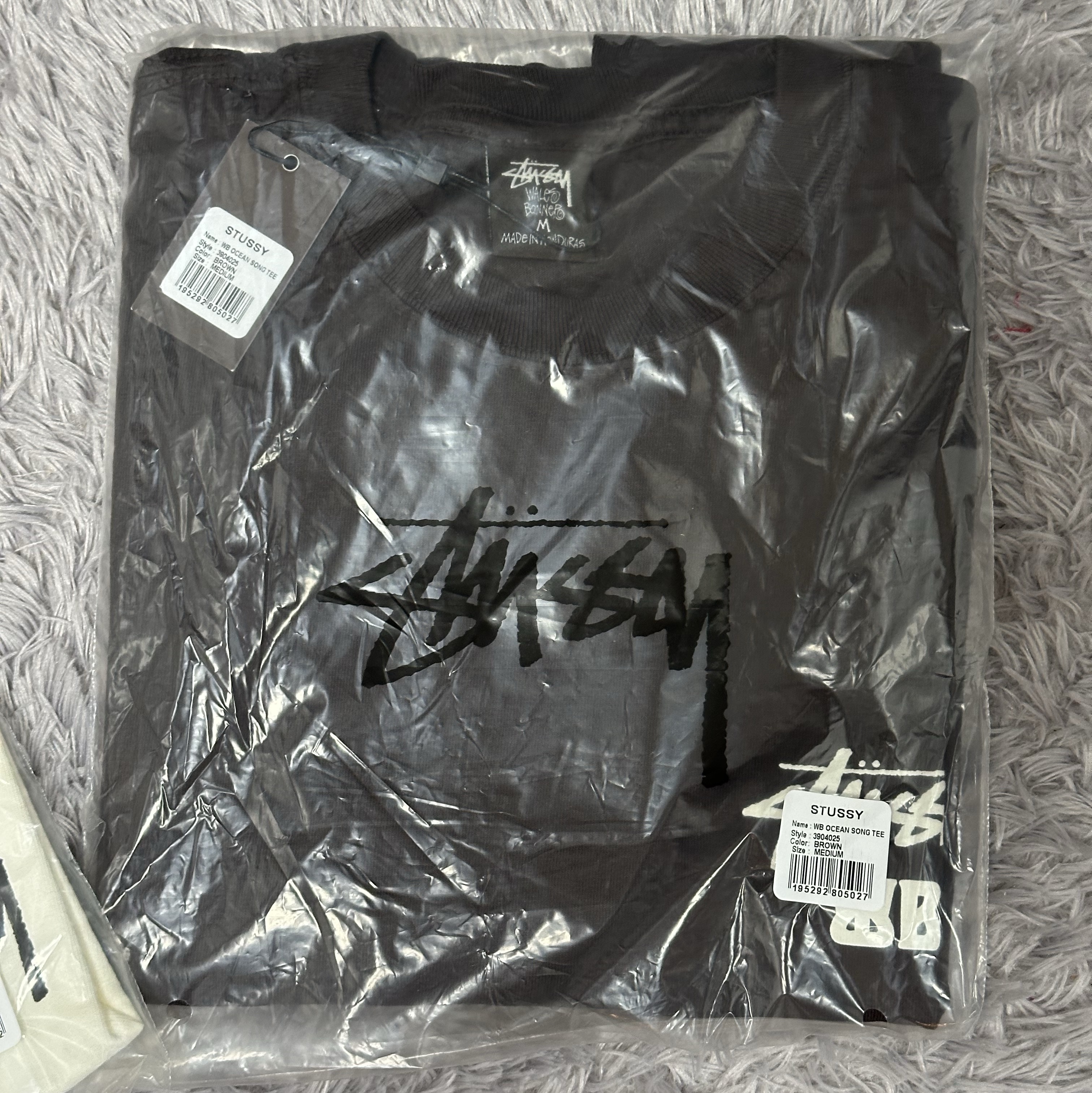 Stussy x Wales Bonner Ocean Song T-Shirt Brown 착용 스타일 - 1