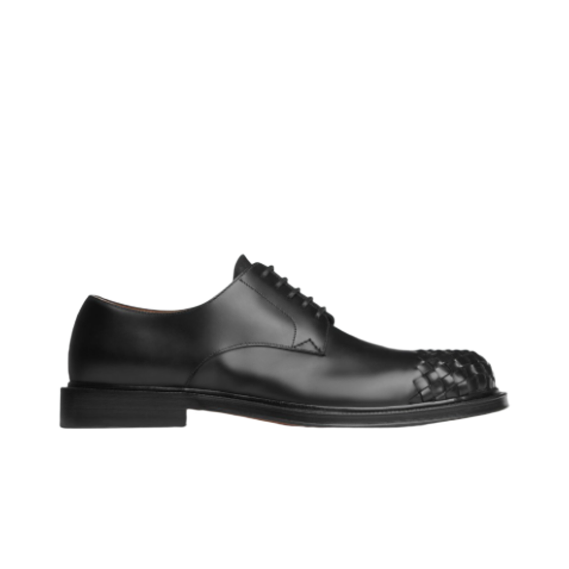 837736V2WX01000 Bottega Veneta James Lace Up Shoes Black