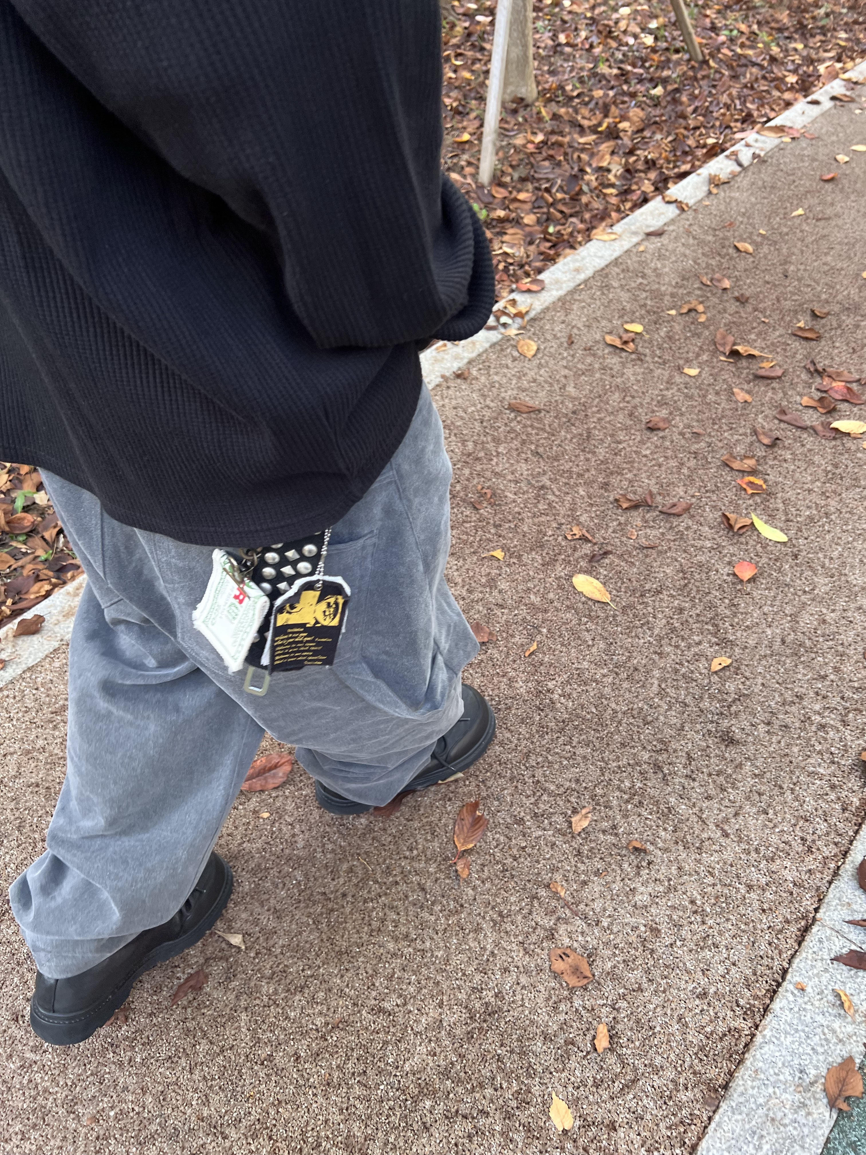 Kamien x MJD Double Hole Belt Black Shearling Calfskin, Gentle Monster Paranoyd 02 Silver Clear 착용 스타일 - 5