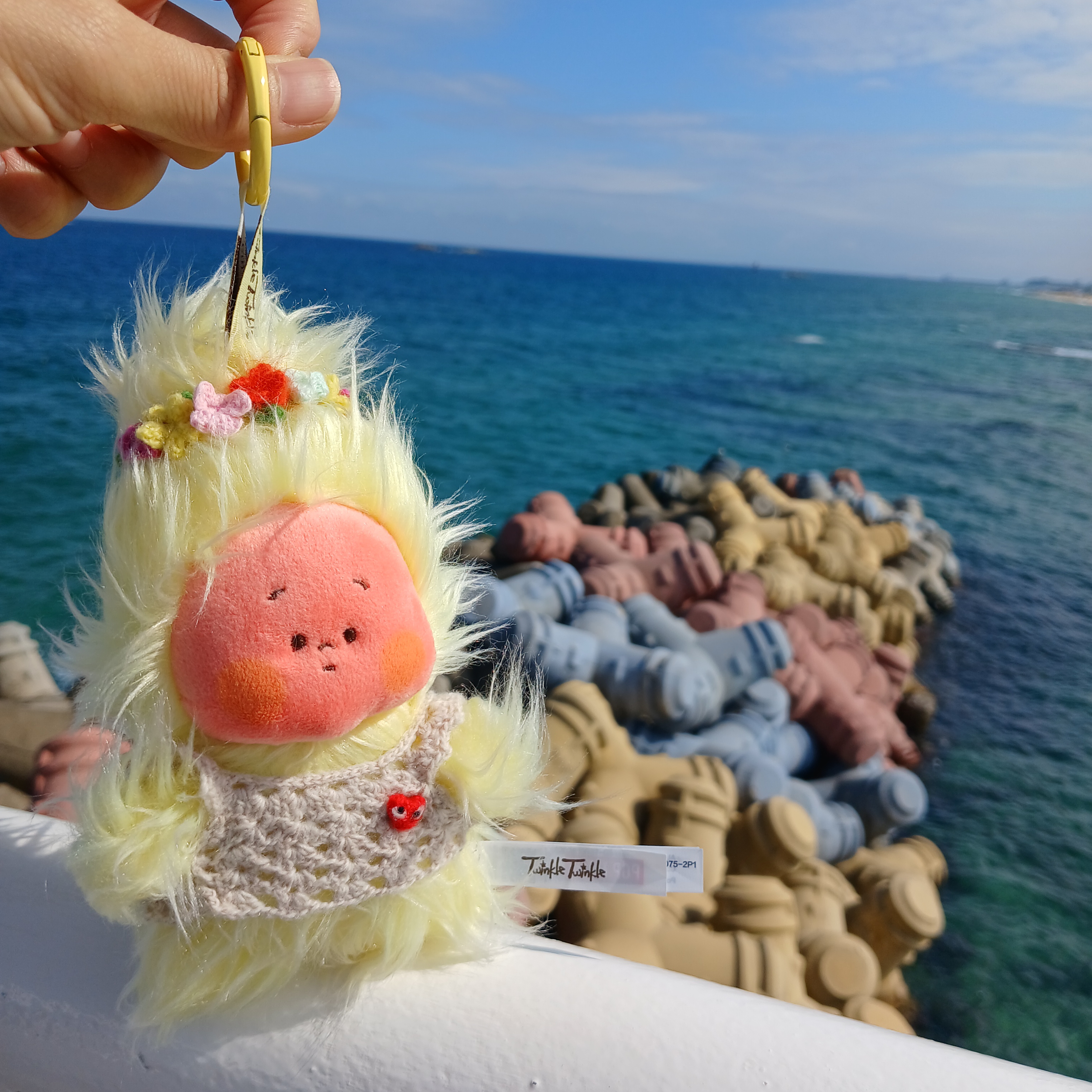 Pop Mart Twinkle Twinkle Sweet Dreams Forecast Series Plush Pendant Mess In Wind (Opened Case) 착용 스타일