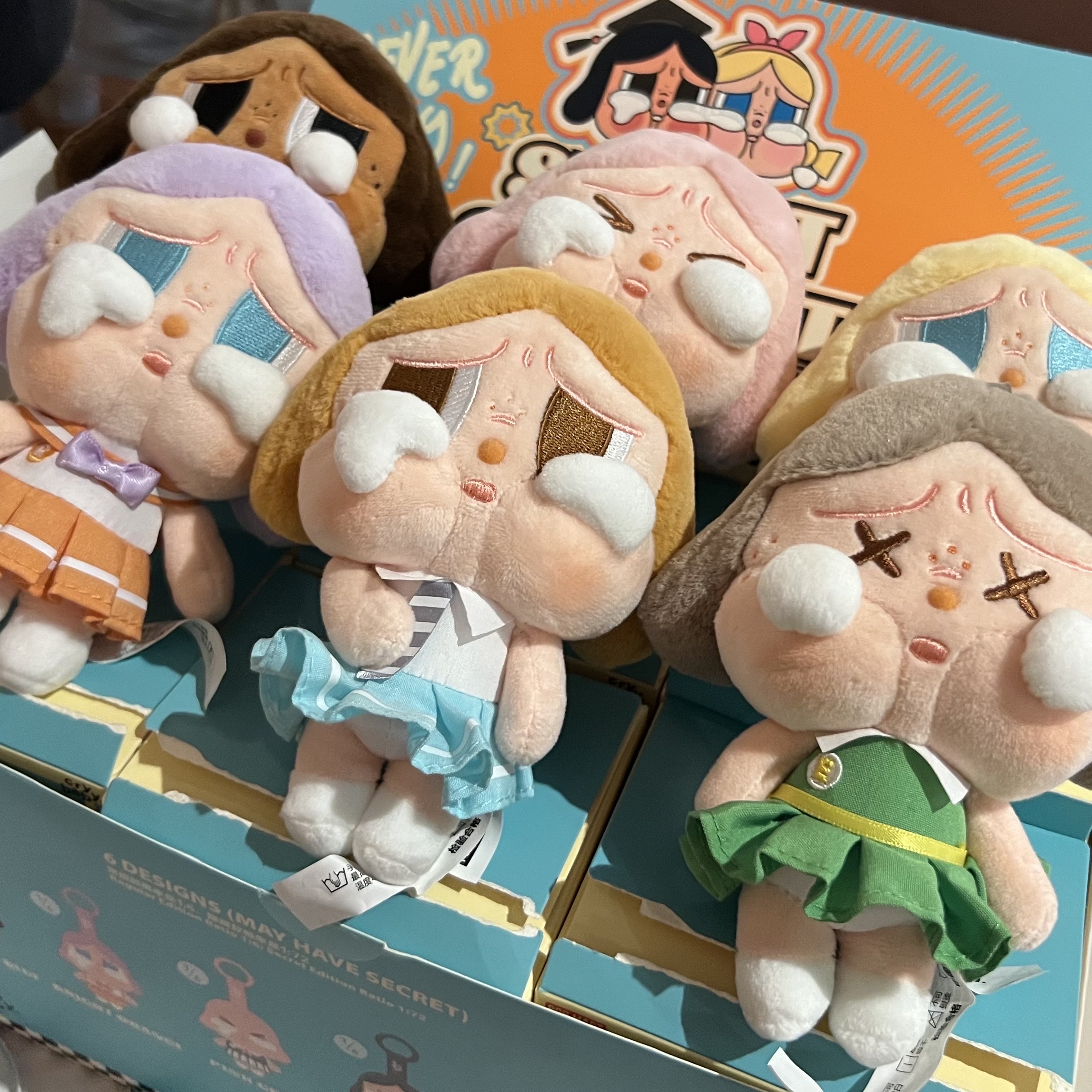 Pop Mart Crybaby Sunset Concert Series Keyring Sealed Case (6 Blind Boxes), Pop Mart Crybaby Sunset Concert Series Plush Pendant Pink White (Opened Case) 착용 스타일