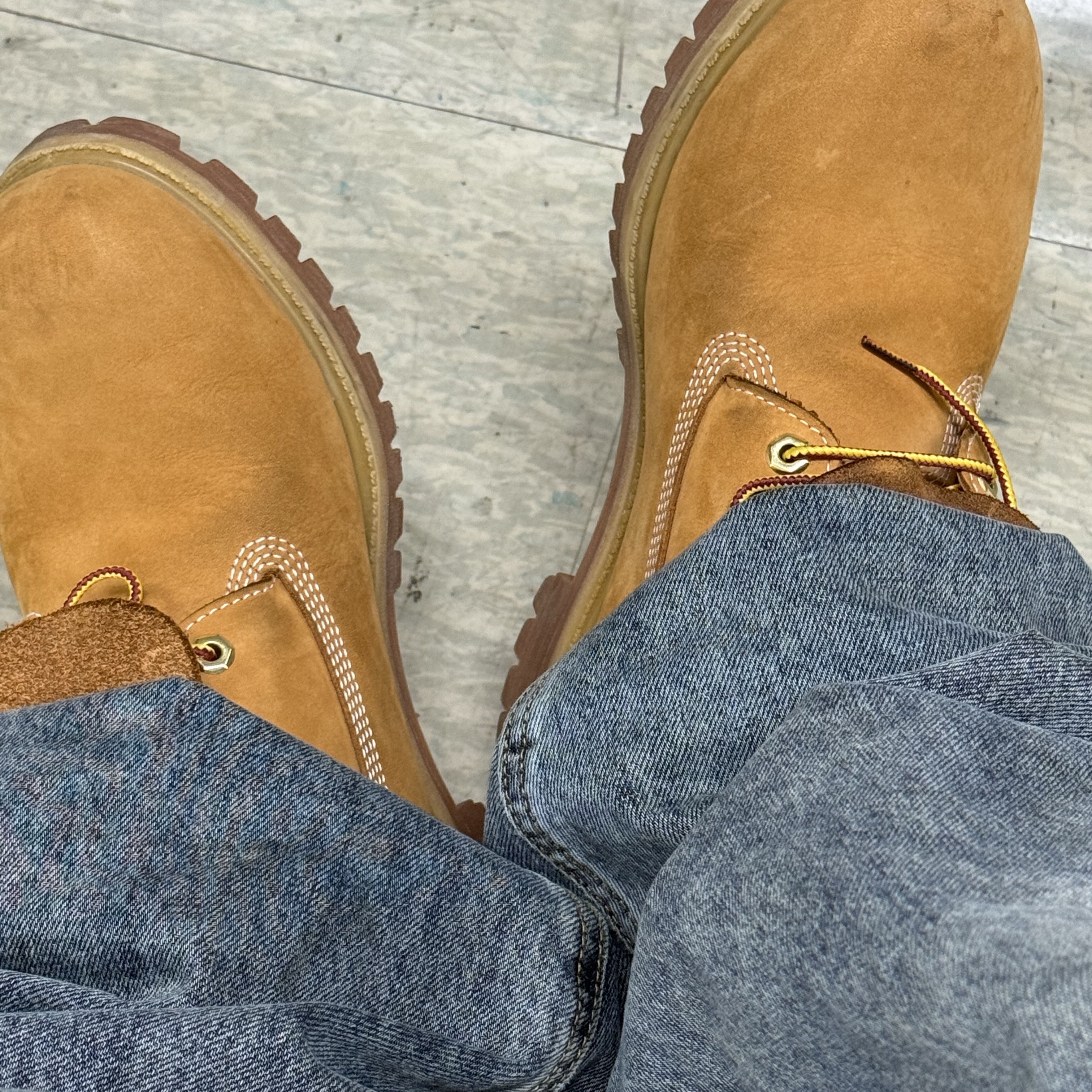 Timberland Premium 6 inch Waterproof Boot Wheat Nubuck - Wide 착용 스타일