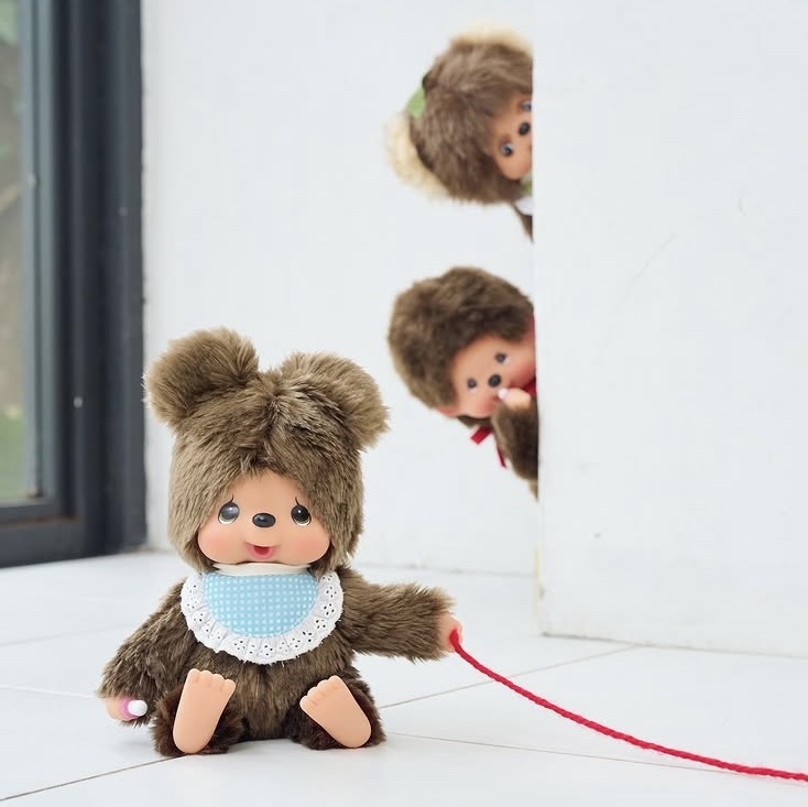 Monchhichi Tanutanu Key Chain Green, Monchhichi Bear Keychain 착용 스타일 - 3