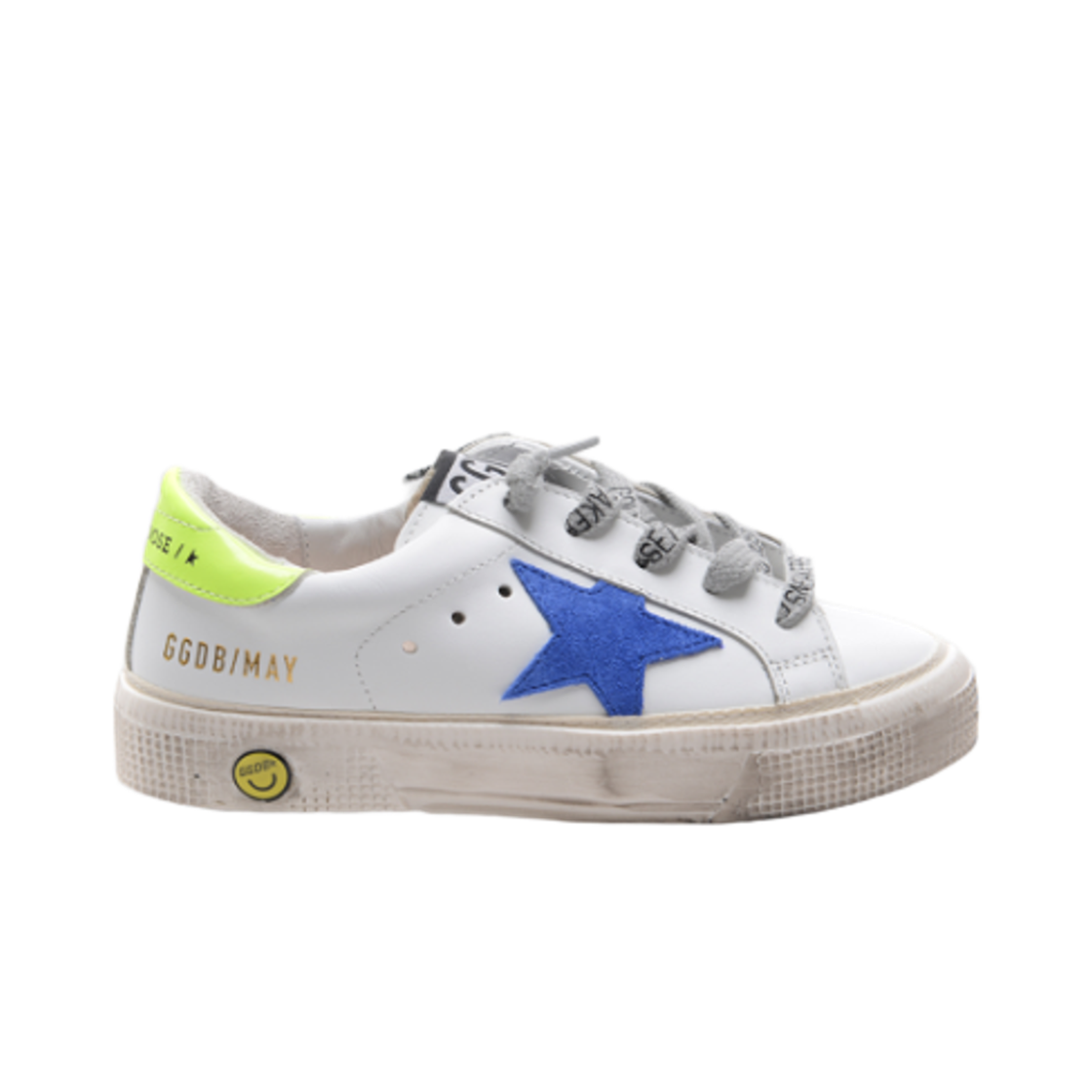 GYF00112-F000528-10326 (Kids) Golden Goose May Sneakers White Blue