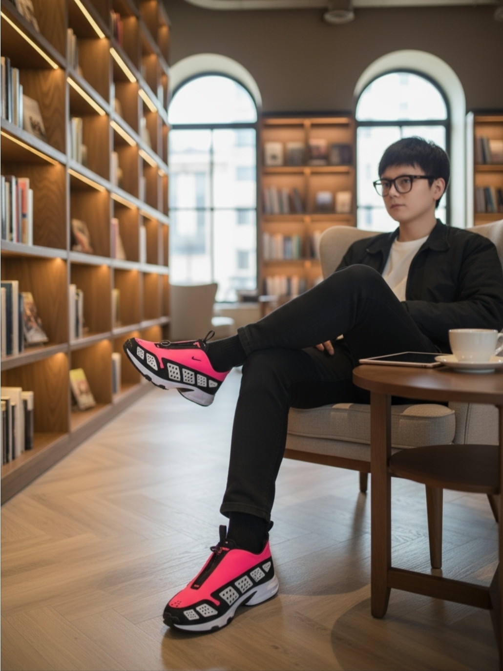 (W) Nike Air Max SNDR Hyper Pink and Black 착용 스타일
