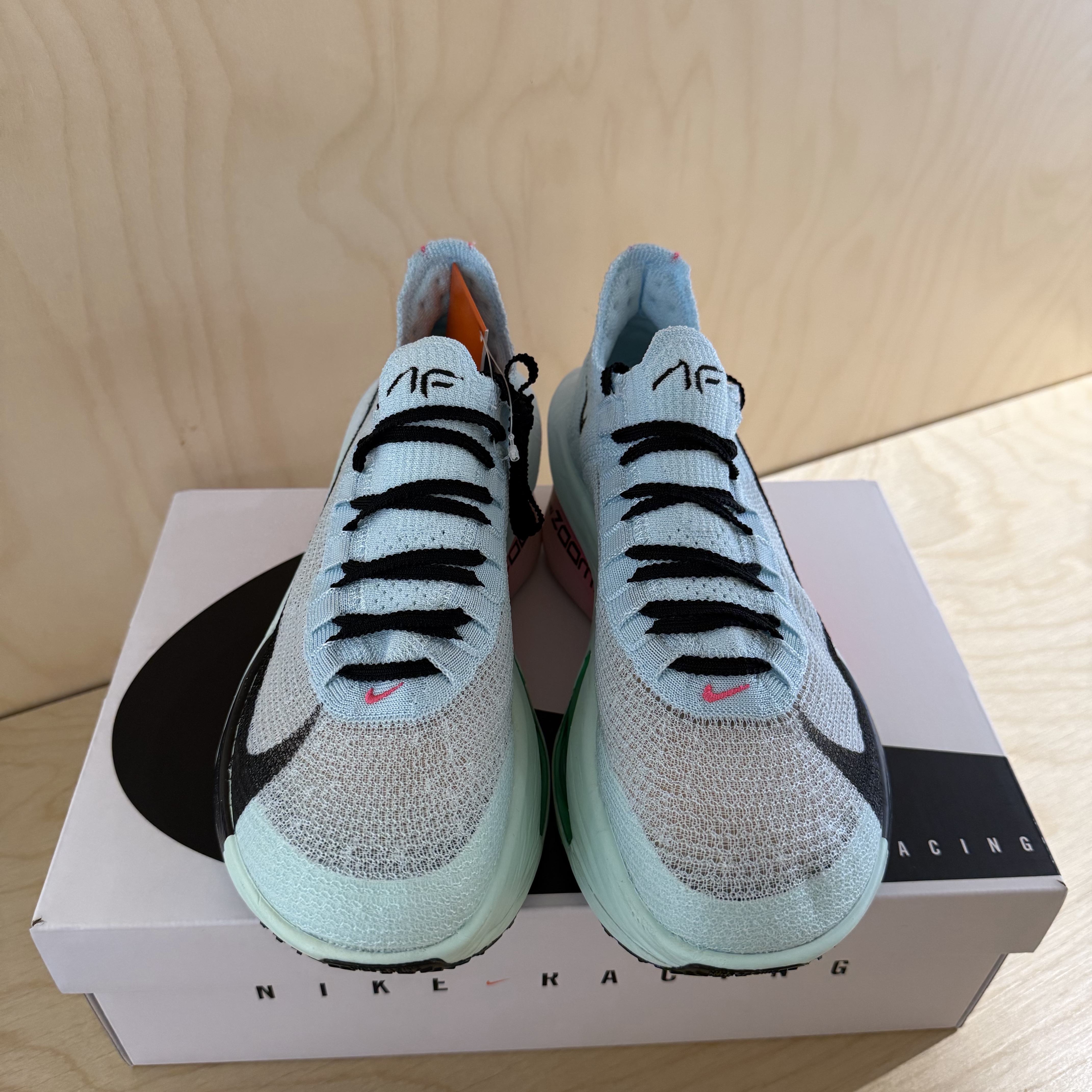 Nike Air Zoom Alphafly Next% 3 Glacier Blue Mint Foam 착용 스타일 - 2