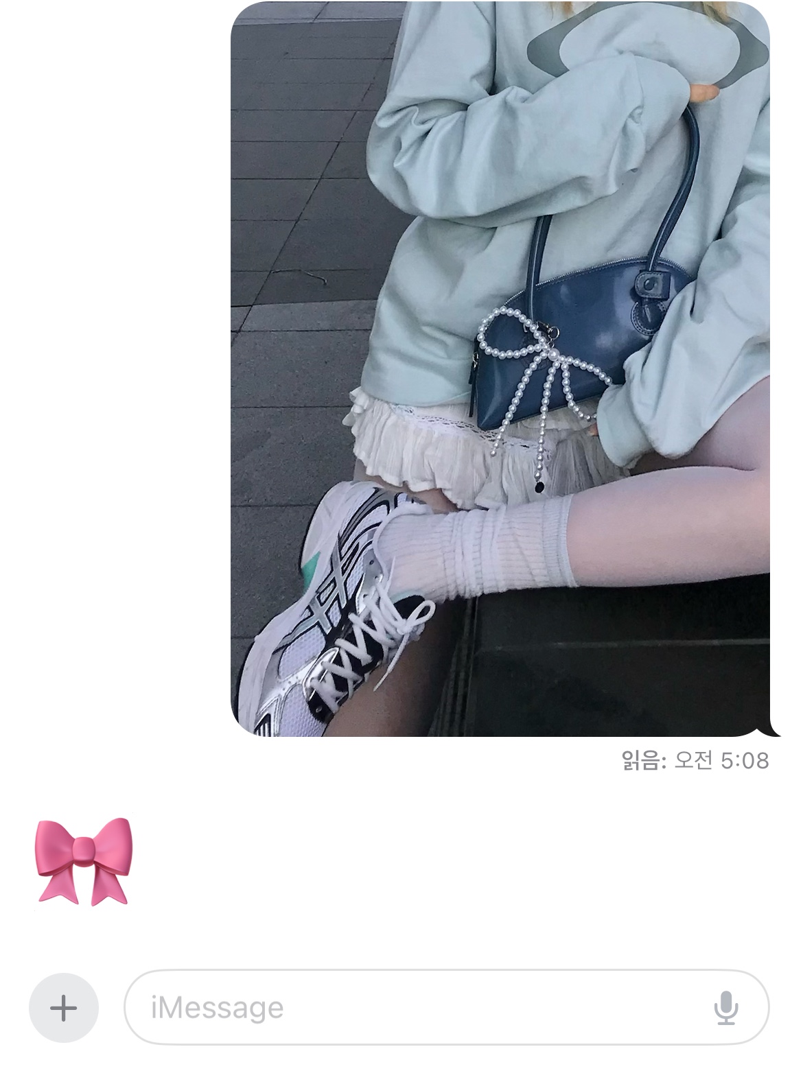 Mischief Rhombus Long Sleeve Sky Blue, Asics Gel-1130 White Pure Silver 착용 스타일 - 4