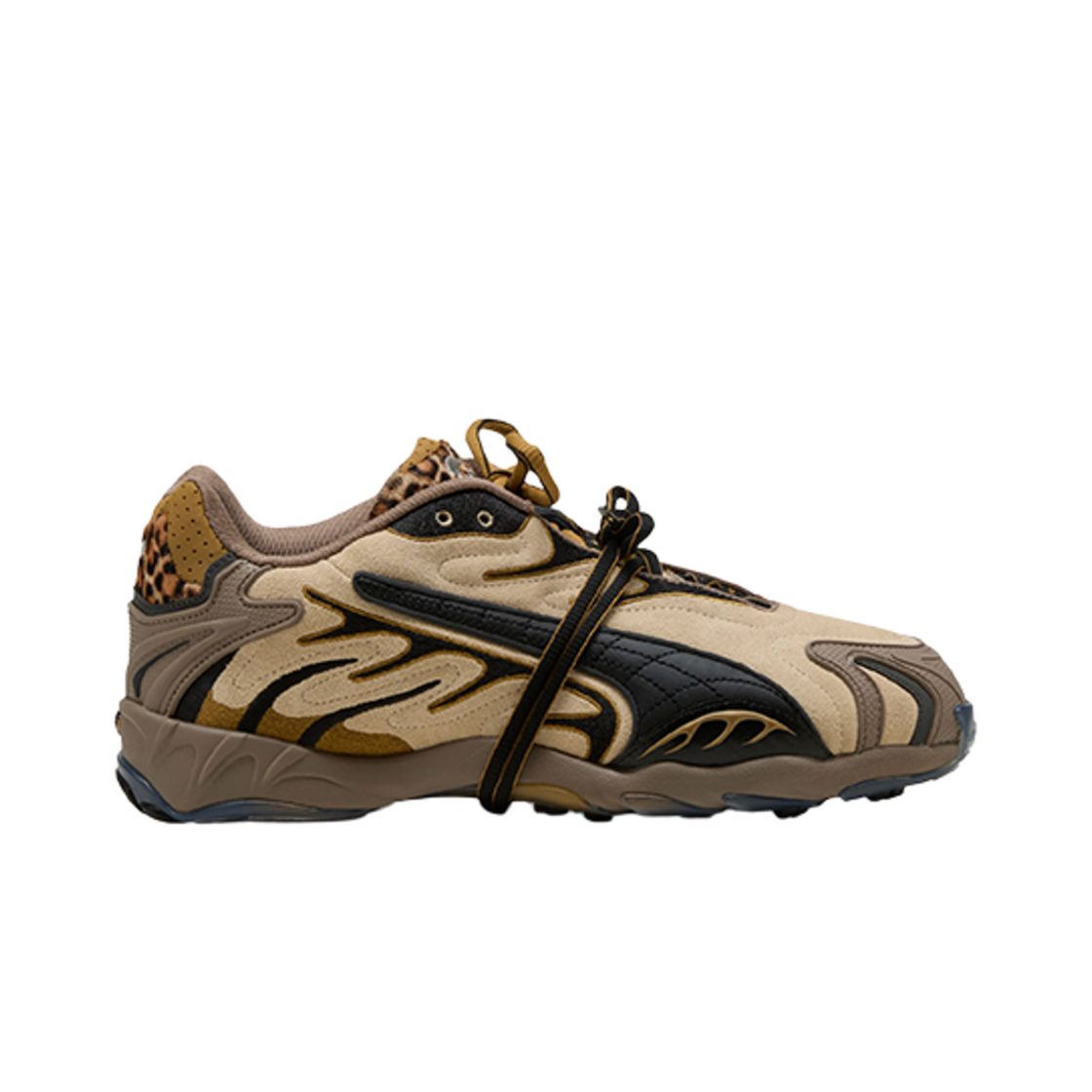 푸마 x 에이셉 라키 인헤일 레오파드 토스티드 아몬드 블랙(Puma x A$AP Rocky Inhale Leopard Toasted Almond Black)