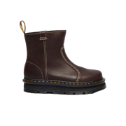 Dr. Martens Zebzag Rigger Leather Boots Dark Brown