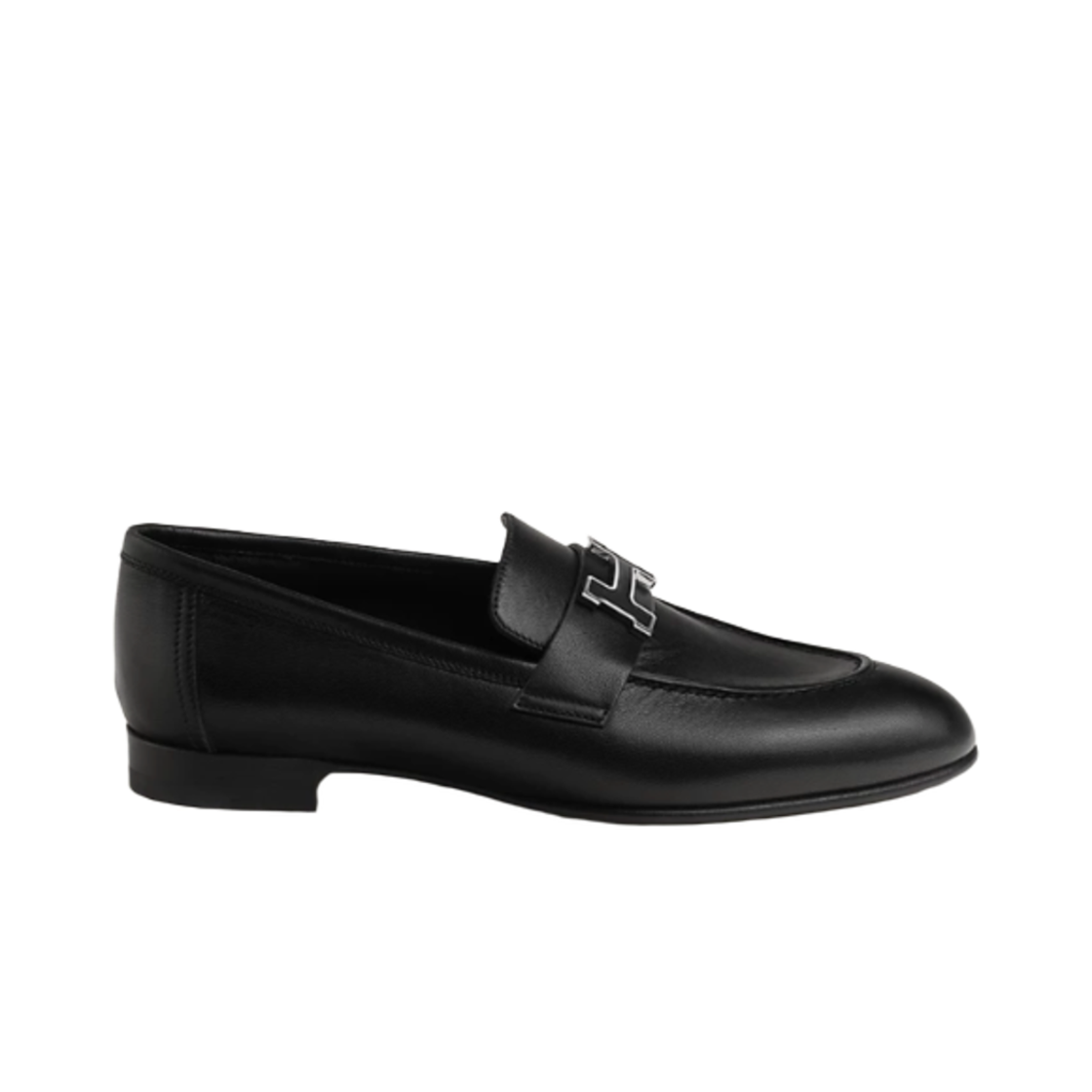 (W) 에르메스 모카신 파리 로퍼 고트스킨 & 팔라듐 하드웨어 누아((W) Hermes Mocassins Paris Loafer Goatskin & Palladium Noir) - 1