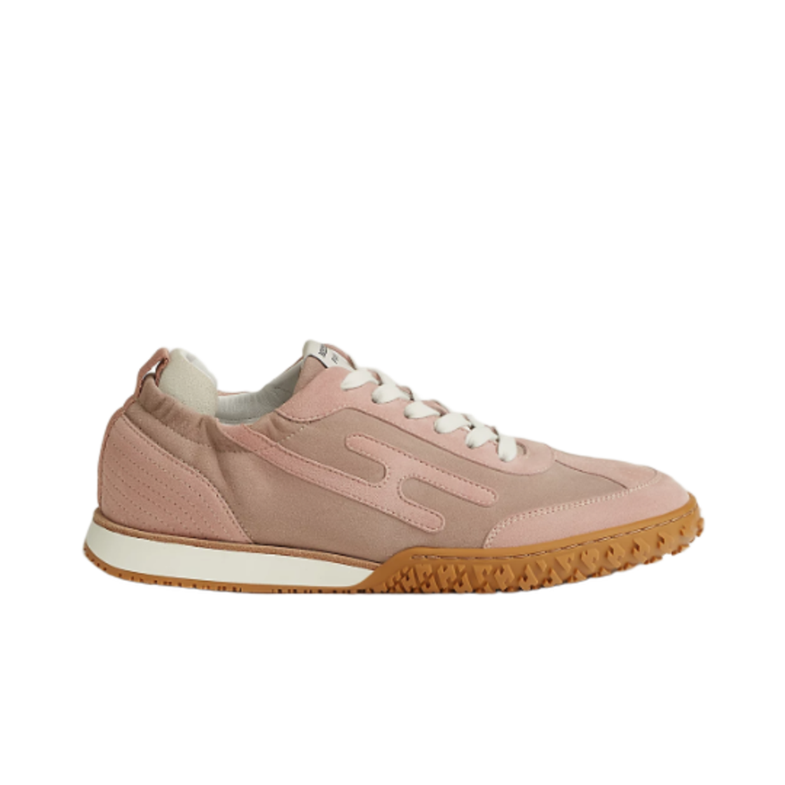 H242153ZCG (W) Hermes Jet Sneakers Suede Goatskin & Rose Cancan Rose Aquarelle