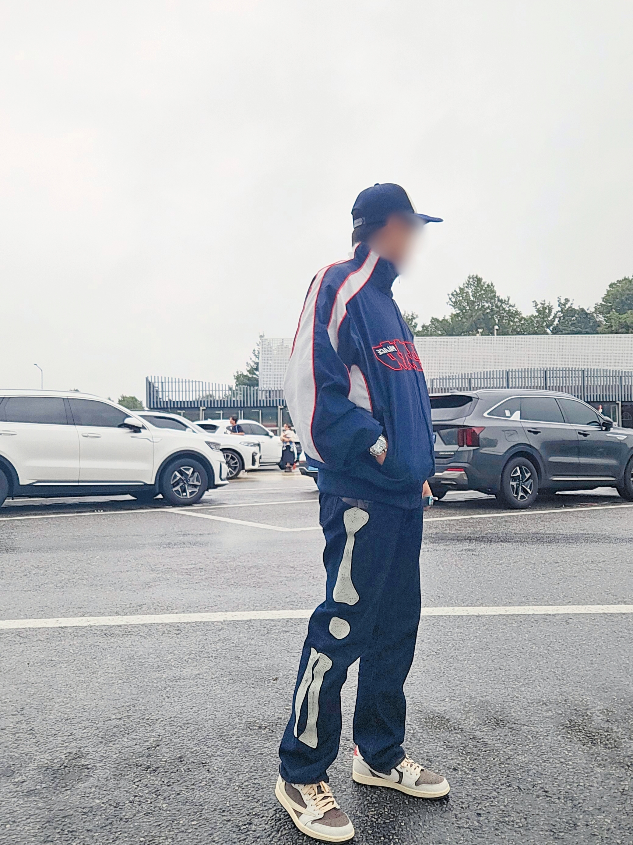 Palace Fukuoka Track Jacket Navy - 25FW, Kapital 12.5 oz. Denim Mexican Tuxedo 5P Okagilly Pants Indigo 착용 스타일 - 2