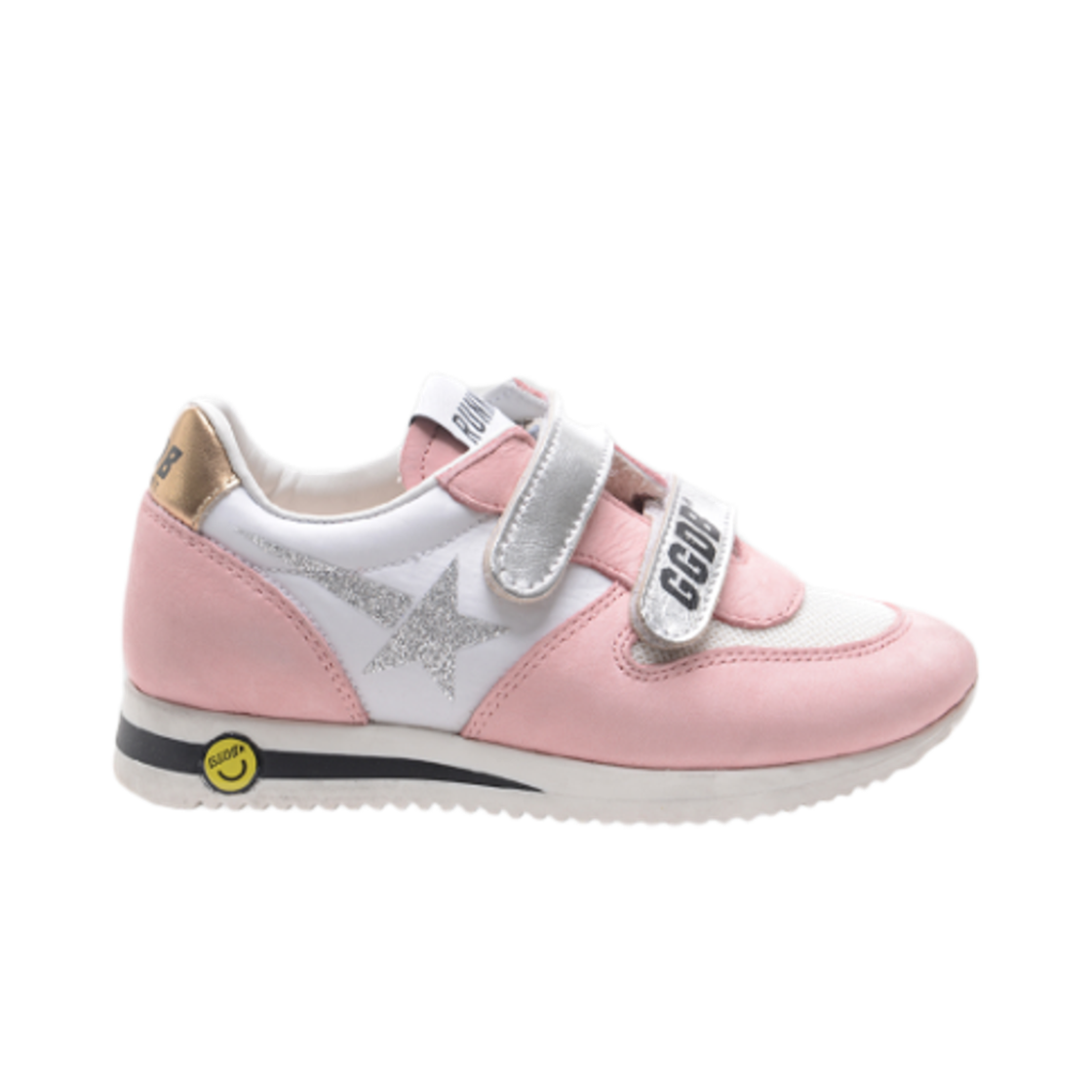 GYF00156-F000513-80439 (Kids) Golden Goose Running School Sneakers White Pink