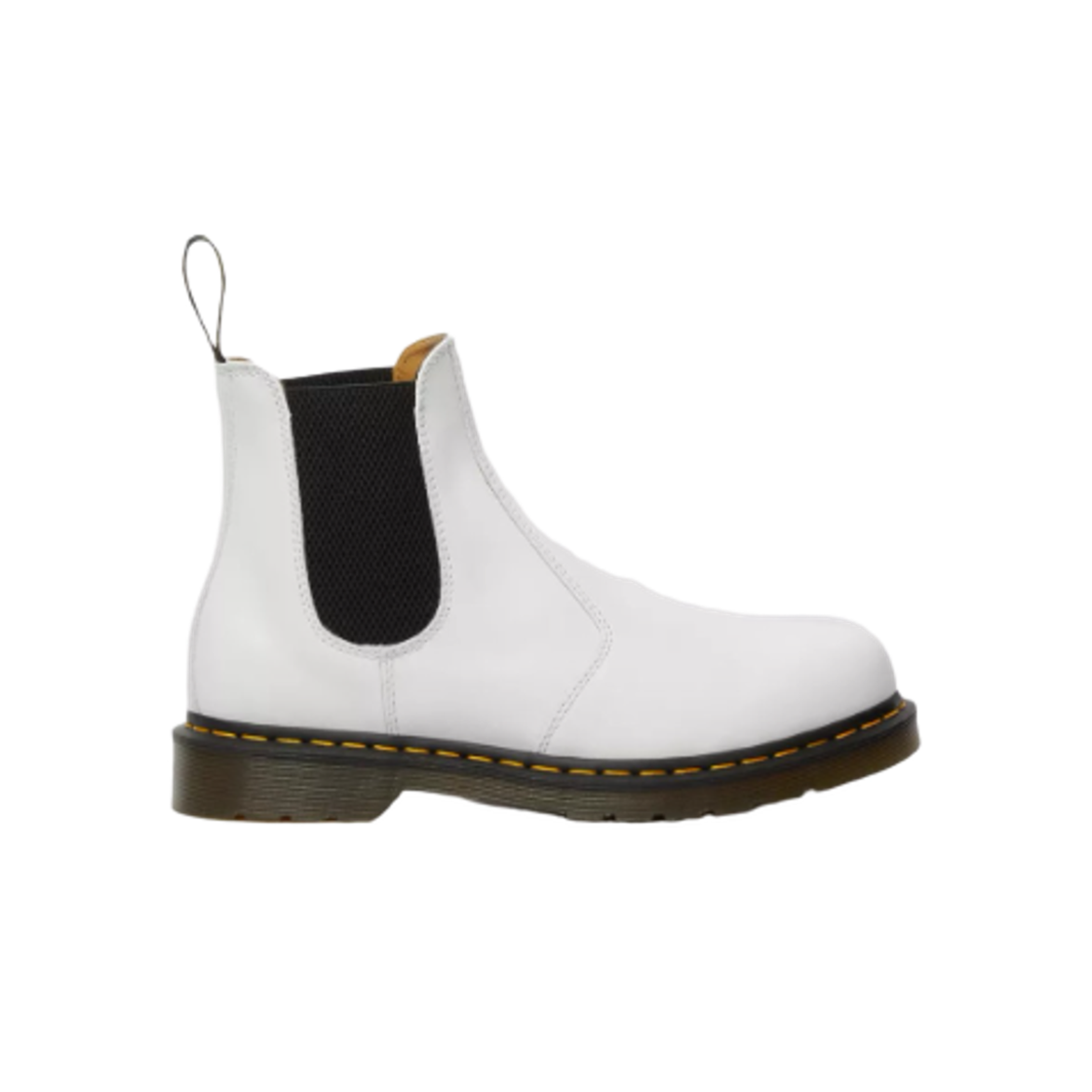 닥터마틴 2976 옐로우 스티치 스무스 레더 첼시 부츠 화이트(Dr. Martens 2976 Yellow Stitch Smooth Leather Chelsea Boots White)