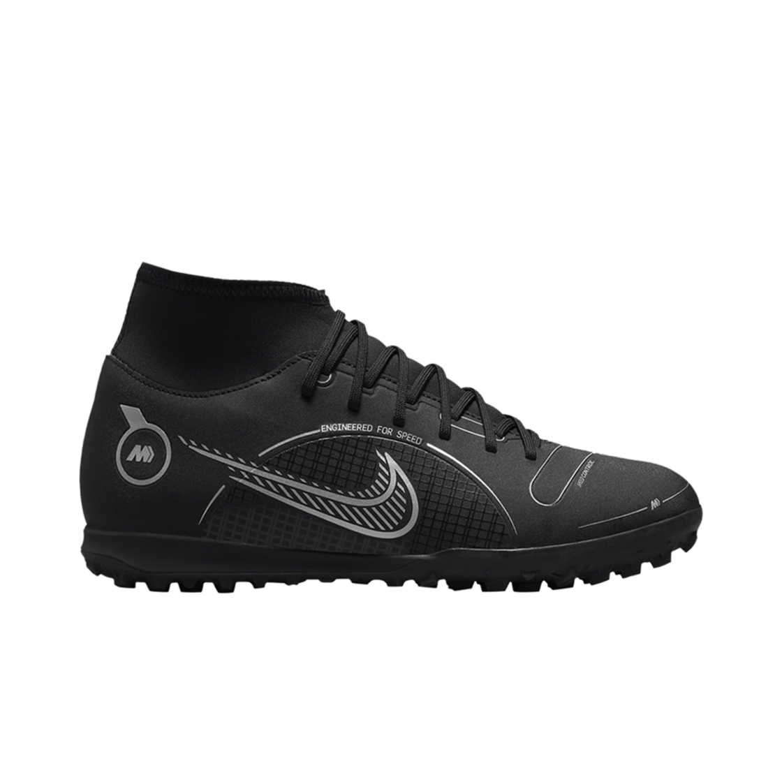 나이키 머큐리얼 슈퍼플라이 8 클럽 TF 블랙 메탈릭 실버(Nike Mercurial Superfly 8 Club TF Black Metallic Silver) - 1