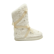 (W) Rockfishweatherwear x Susan Fang Furry Middle Boots Cream
