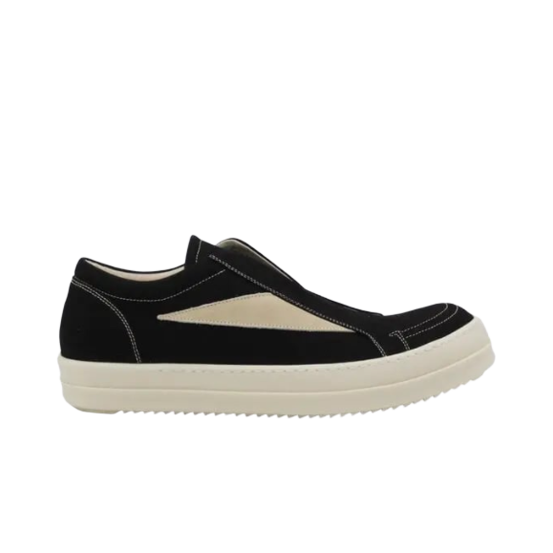 DU02E7811DOLVS-911 Rick Owens Drkshdw Vintage Laceless Low Sneakers Black Milk