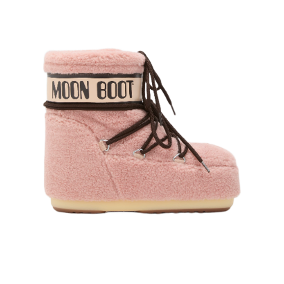 (W) 문부츠 아이콘 로우 플리스 부츠 핑크((W) Moon Boot Icon Low Fleece Boots Pink) - 1