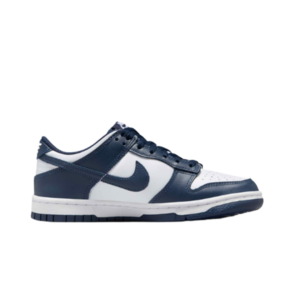FB9109-116 (GS) Nike Dunk Low White Midnight Navy