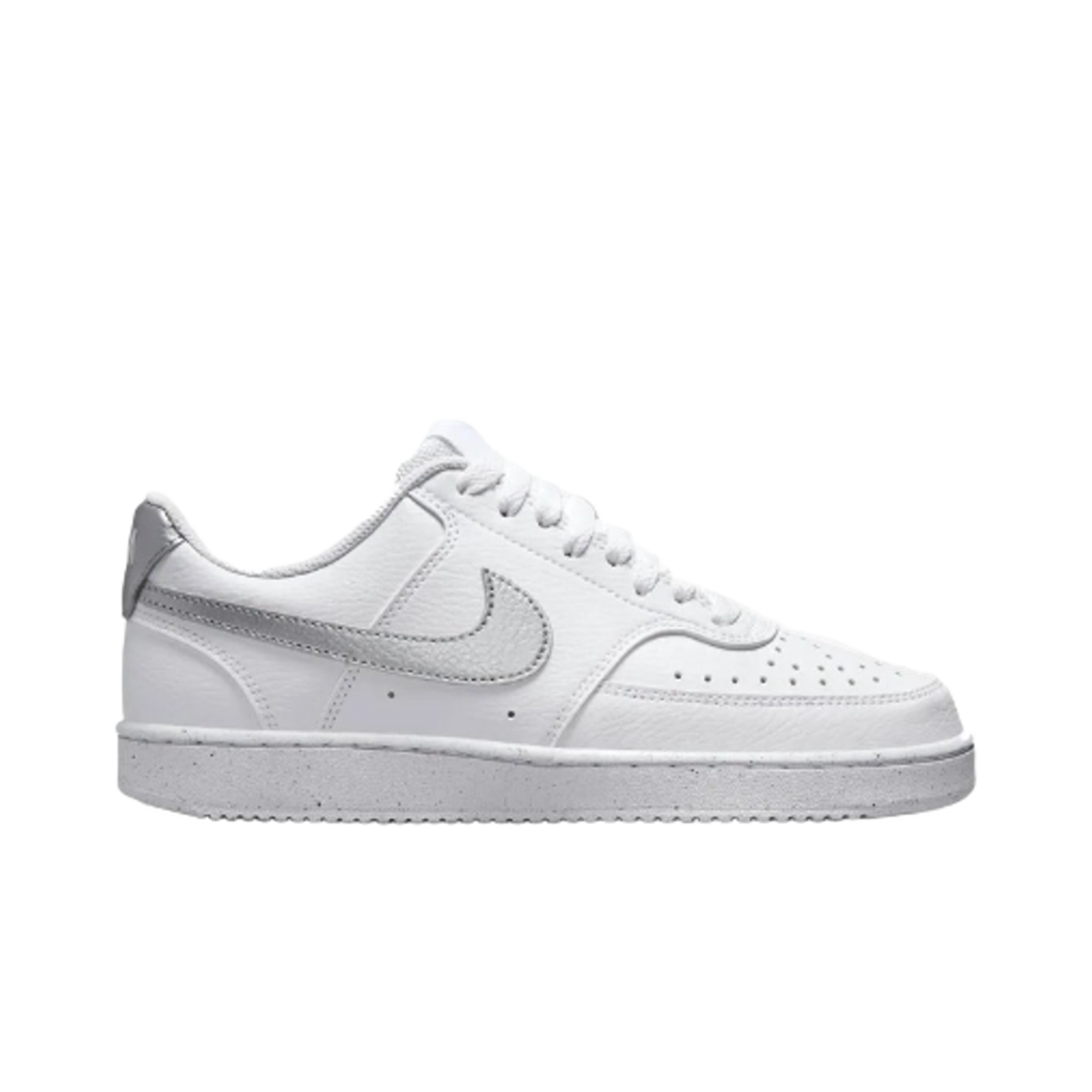 (W) 나이키 코트 비전 로우 화이트 메탈릭 실버((W) Nike Court Vision Low White Metallic Silver) - 1