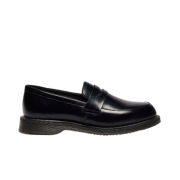 (W) Dr. Martens Temara Polished Smooth Leather Loafers Black