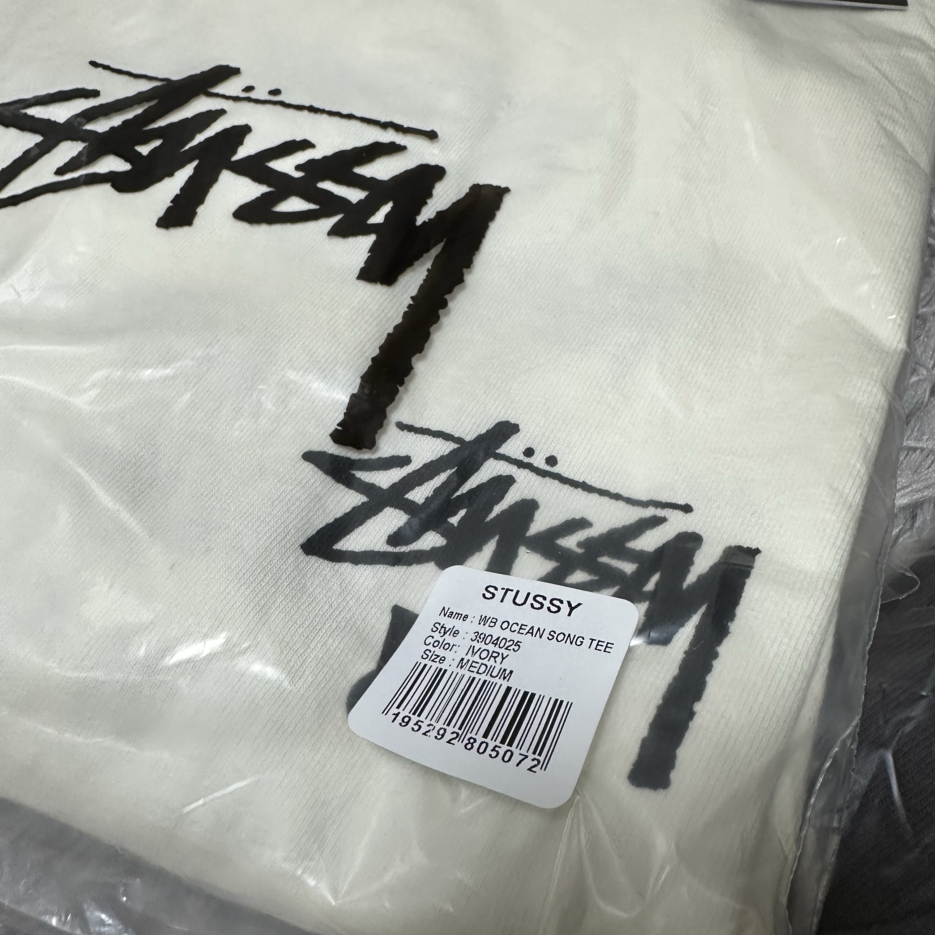 Stussy x Wales Bonner Ocean Song T-Shirt Ivory 착용 스타일 - 2