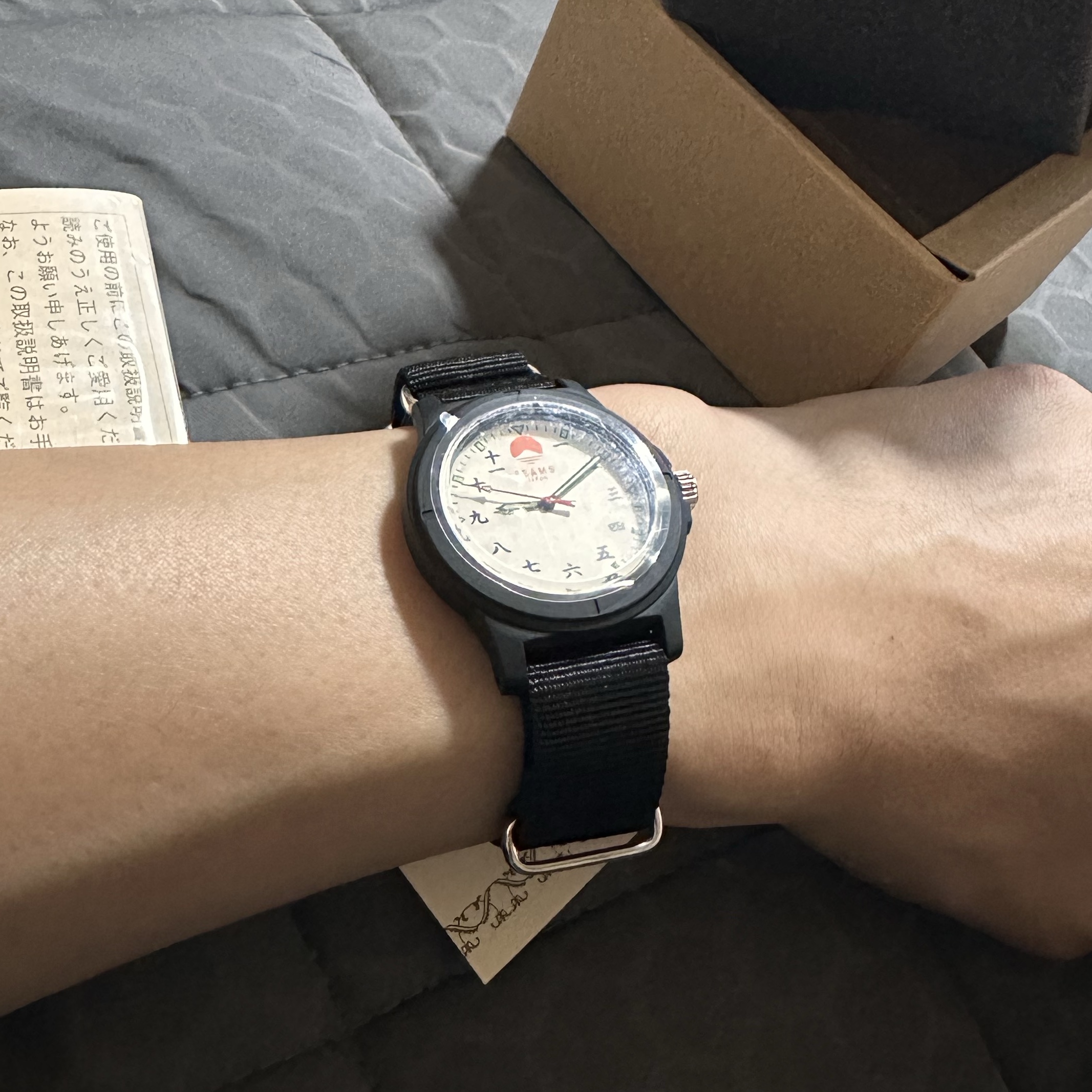 Beams Original Chinese Numerals Watch Black 착용 스타일