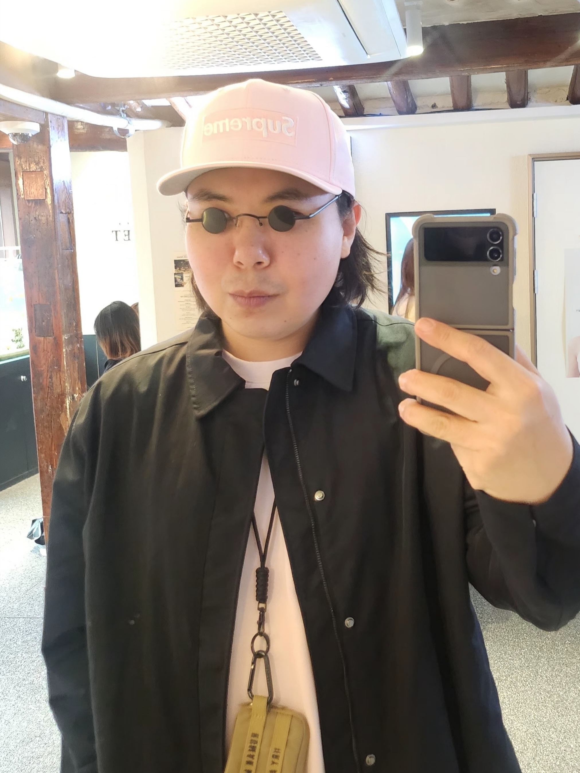 Supreme Sharpie Box Logo New Era Pink - 24SS, Nike Air Force 1 Low Retro Color of the Month White Pink 착용 스타일 - 4