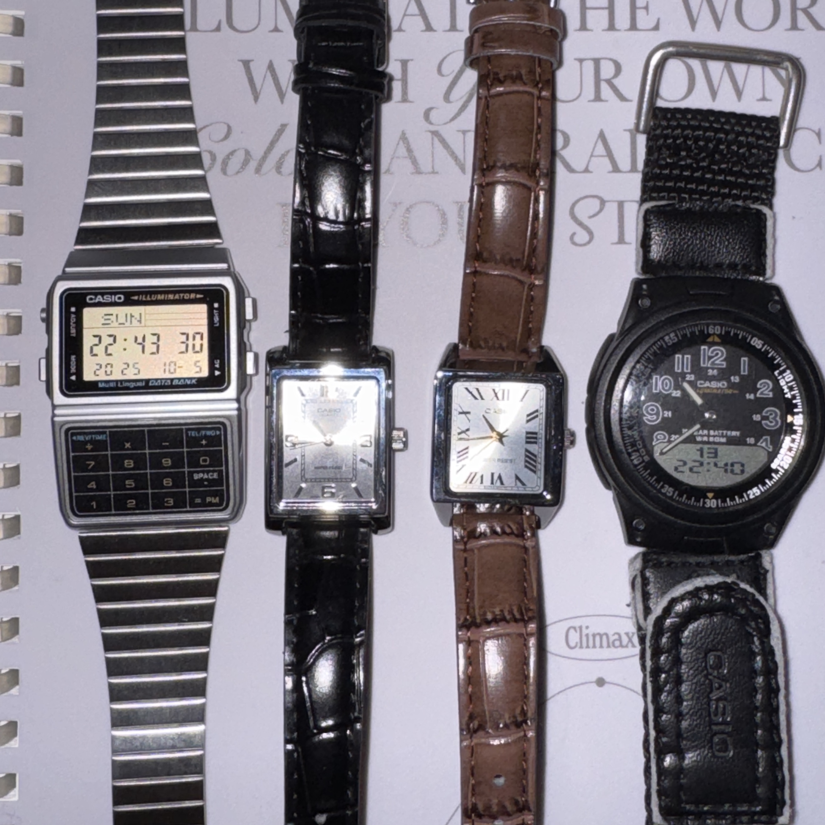 Casio DBC-611-1DF, Casio LTP-1234LL-7ADF 착용 스타일 - 1