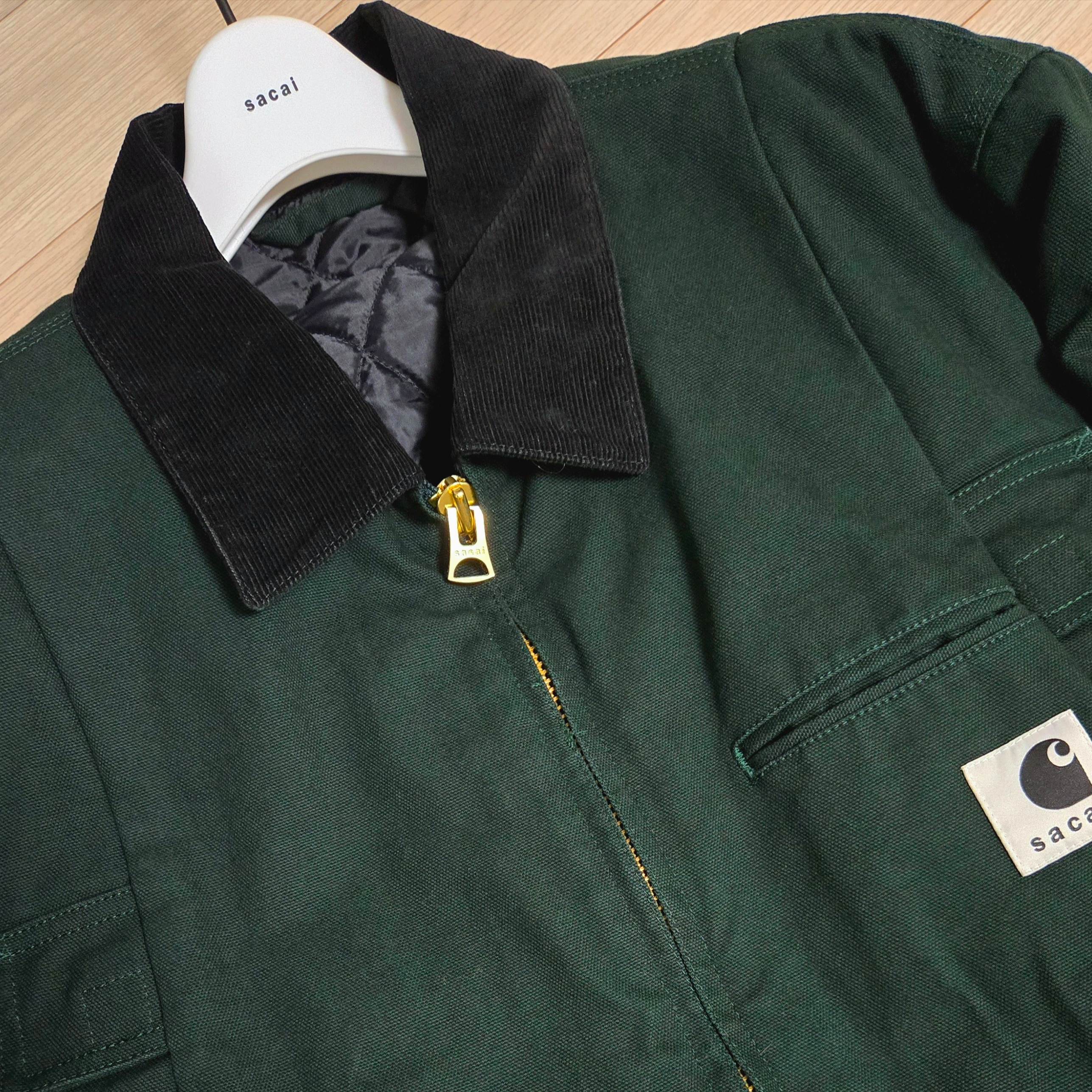 Sacai x Carhartt WIP Duck Jacket Green 착용 스타일