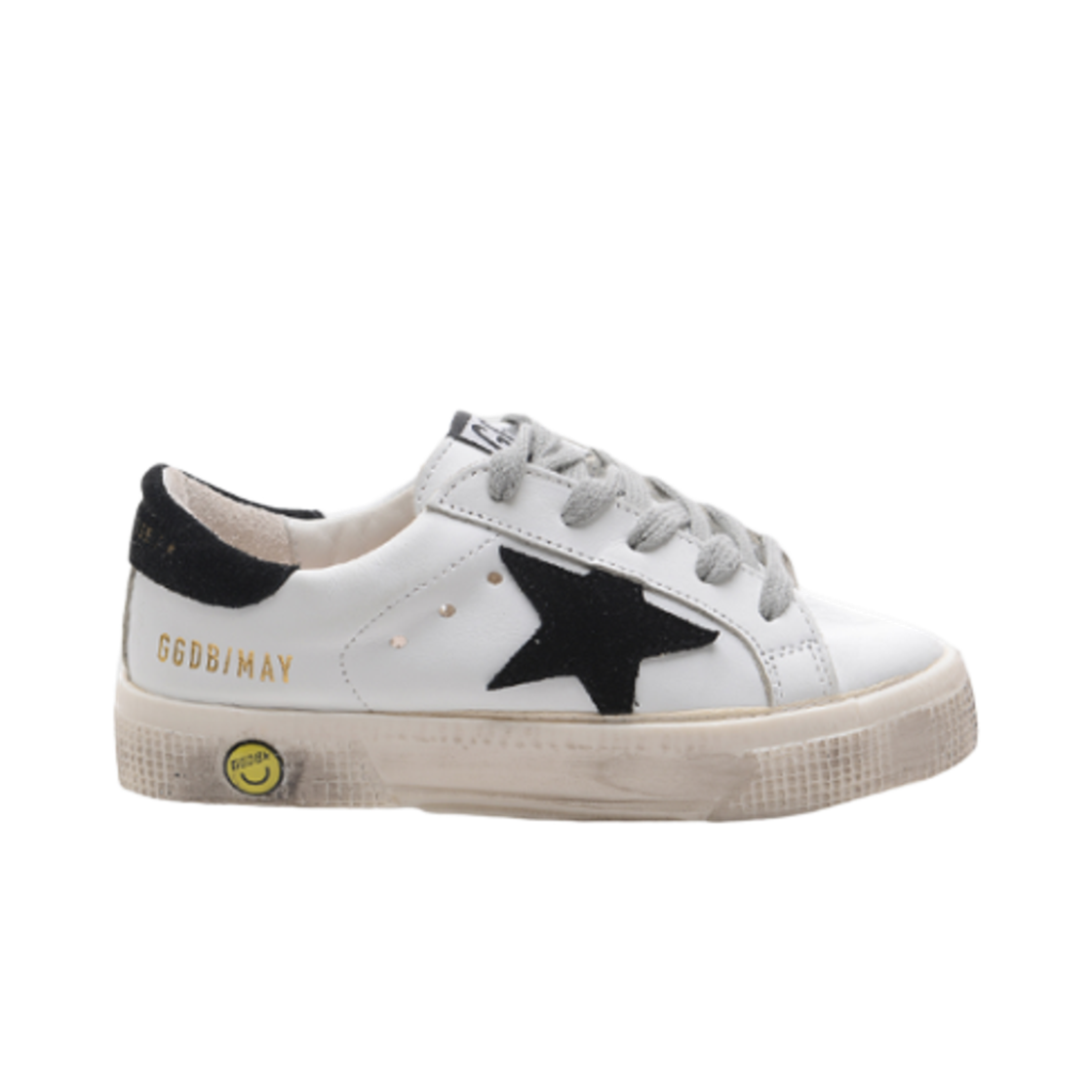 GYF00112-F000525-10283 (Kids) Golden Goose May Sneakers White Black