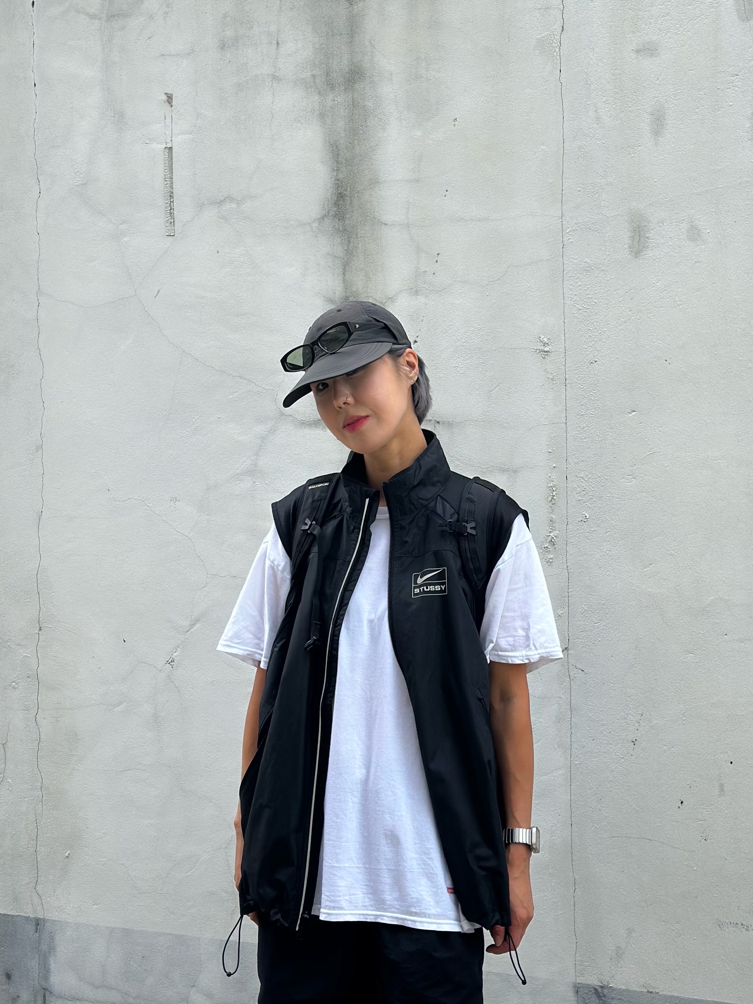 Nike x Stussy NRG FL Storm-Fit Jacket Black (DO5304-010), Nike x Stussy NRG FL Storm-Fit Jacket Black (DO5305-010) 착용 스타일 - 4