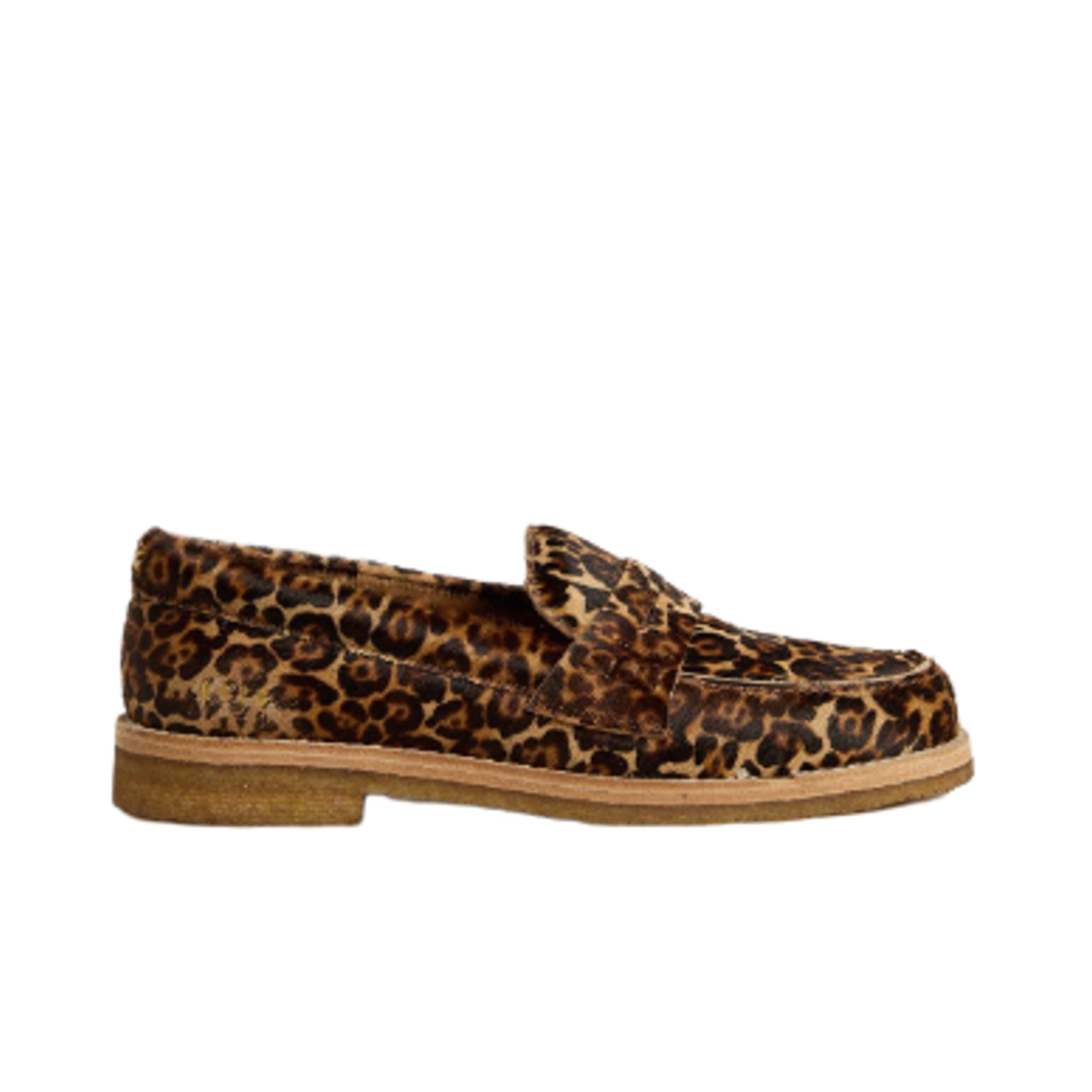 GWF00268-F002982-55434 (W) Golden Goose Leopard Print Loafers Beige Brown