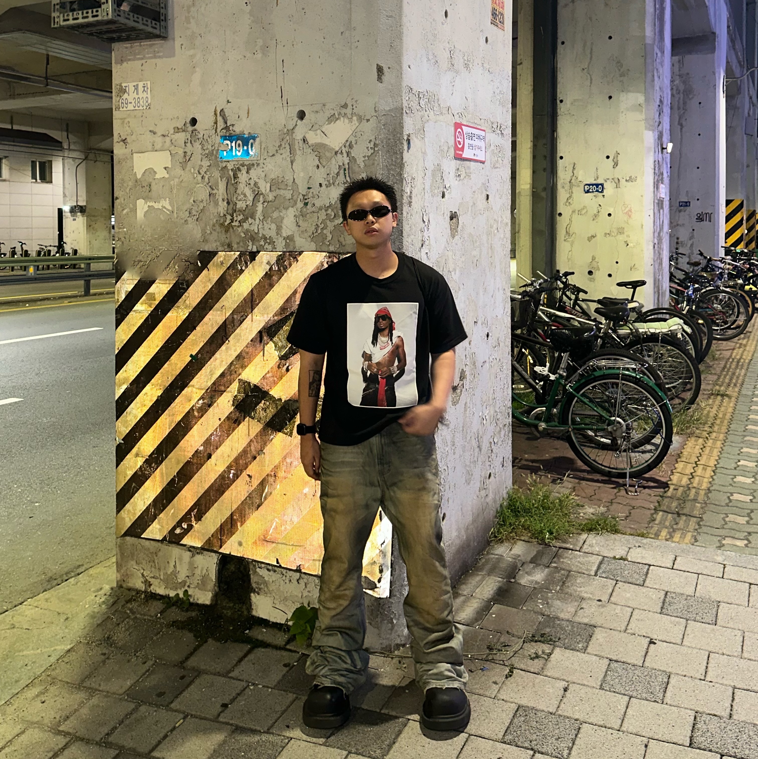 Supreme Playboi Carti T-Shirt Black - 25FW 착용 스타일