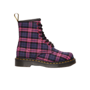 (W) Dr. Martens 1460 Tartan Lace Up Boots Pink Multi