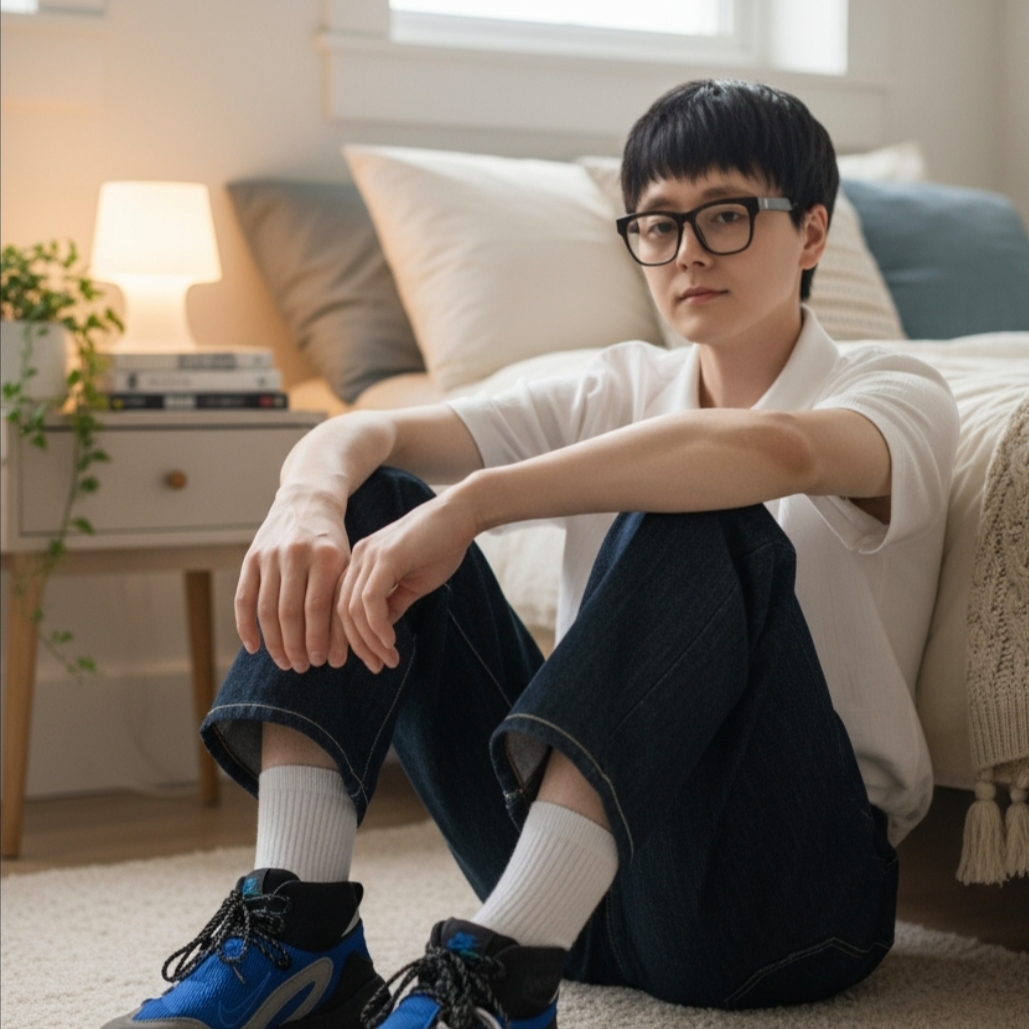 Nike x Sacai Magmascape SP Varsity Royal 착용 스타일 - 2