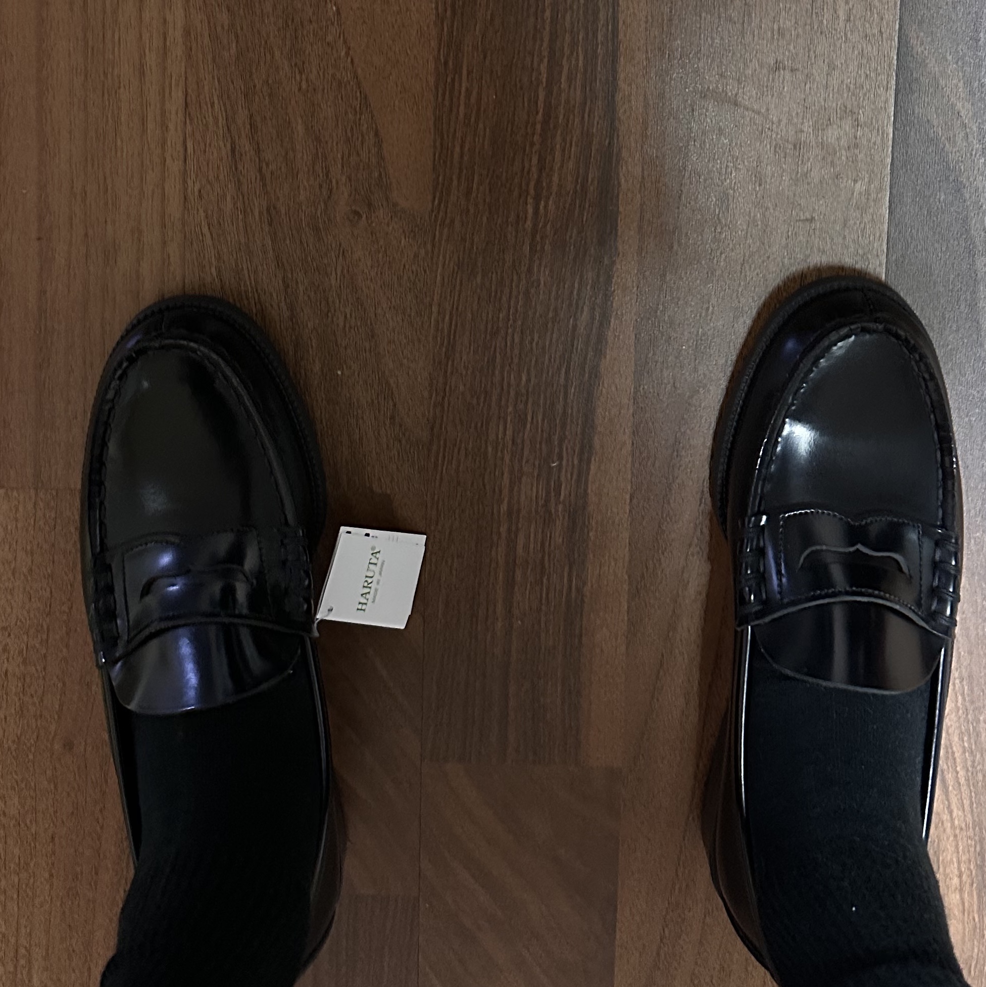 Haruta HS-906 Penny Loafer Black 착용 스타일