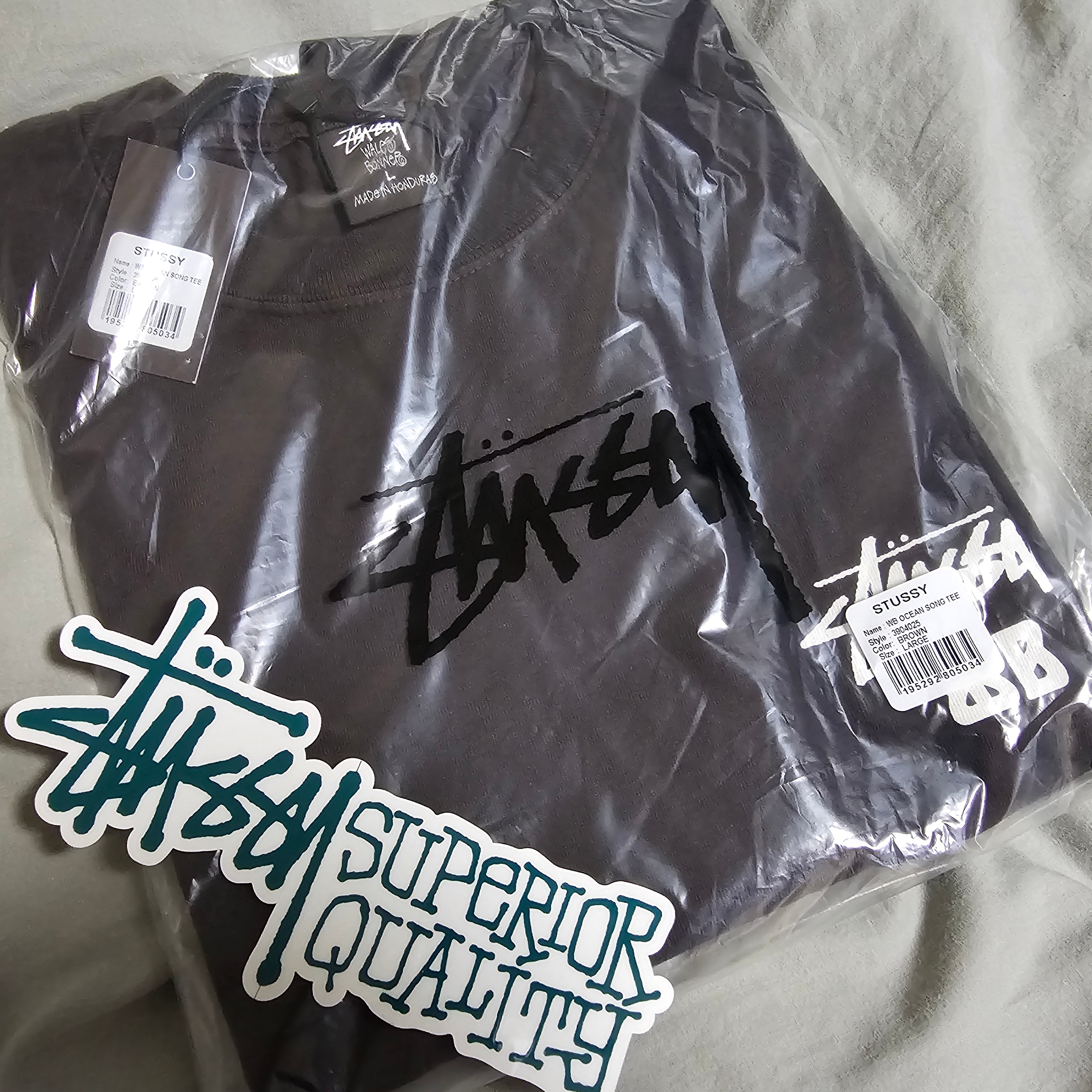 Stussy x Wales Bonner Ocean Song T-Shirt Brown 착용 스타일