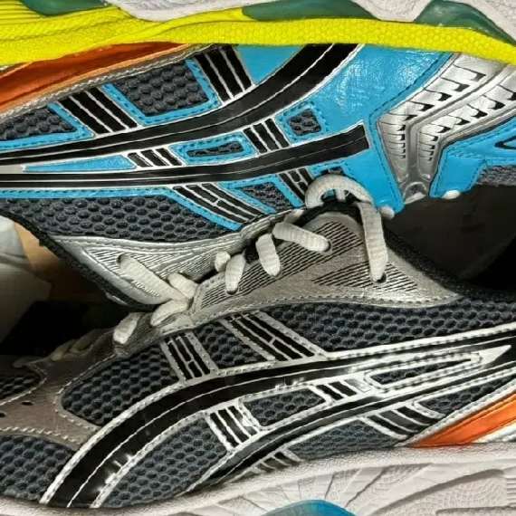 Asics x Angelo Baque Gel-Kayano 14 Blue Multi 착용 스타일